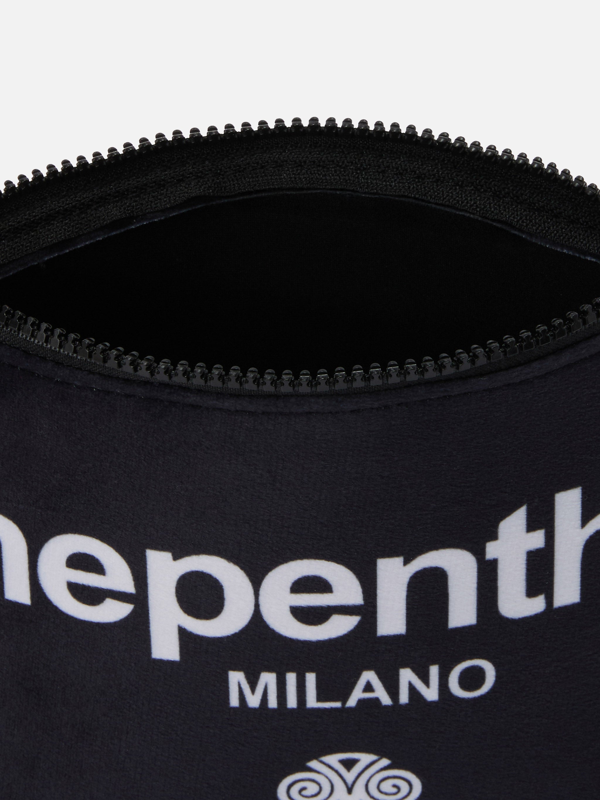 Aline Pouch Wool-Effect Fabric With Nepentha Print | Special Edition Black Pochette