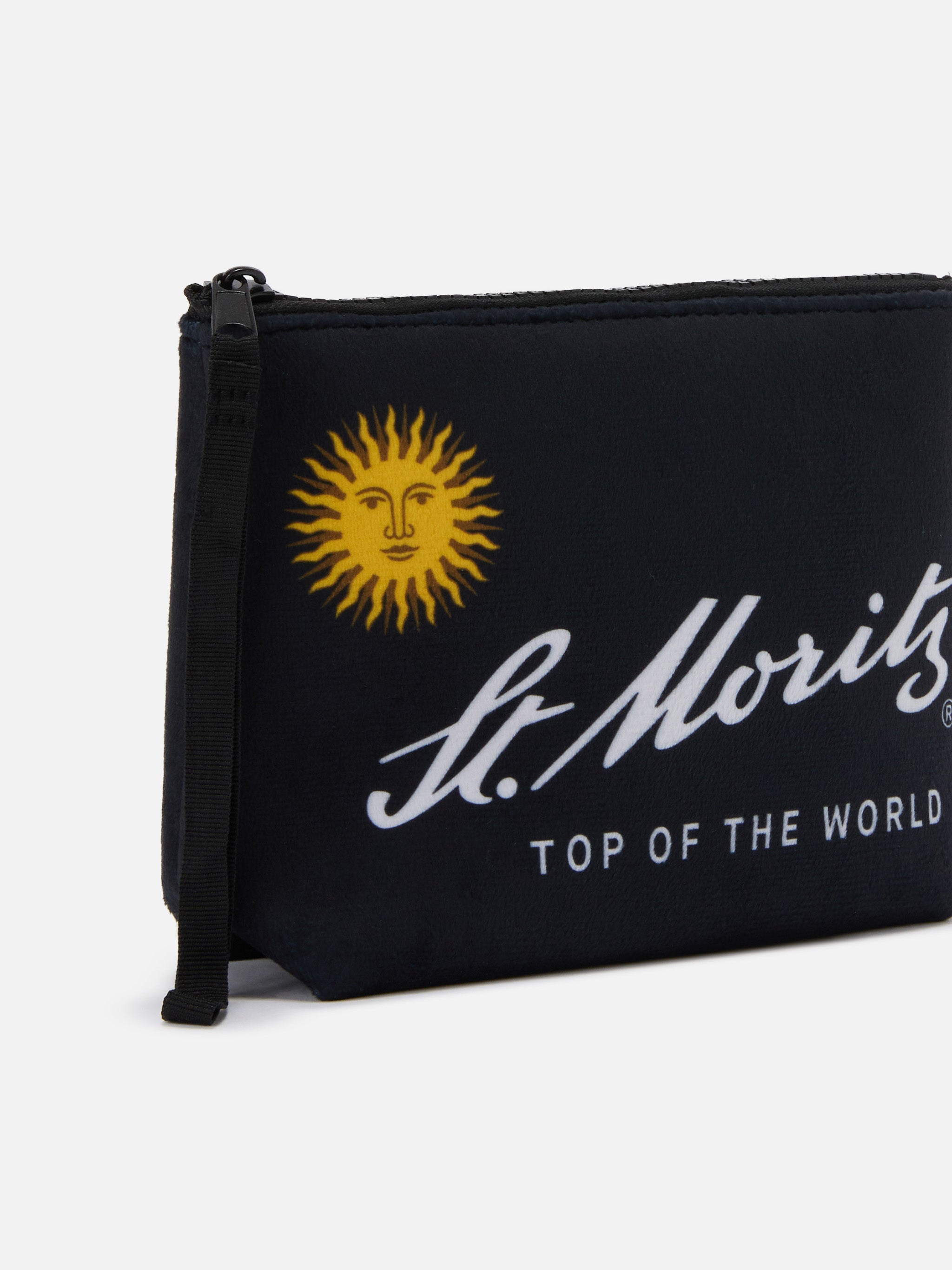 Aline Pouch Wool-Effect Fabric With St. Moritz Print | Top Of The World Special Edition Black Pochette