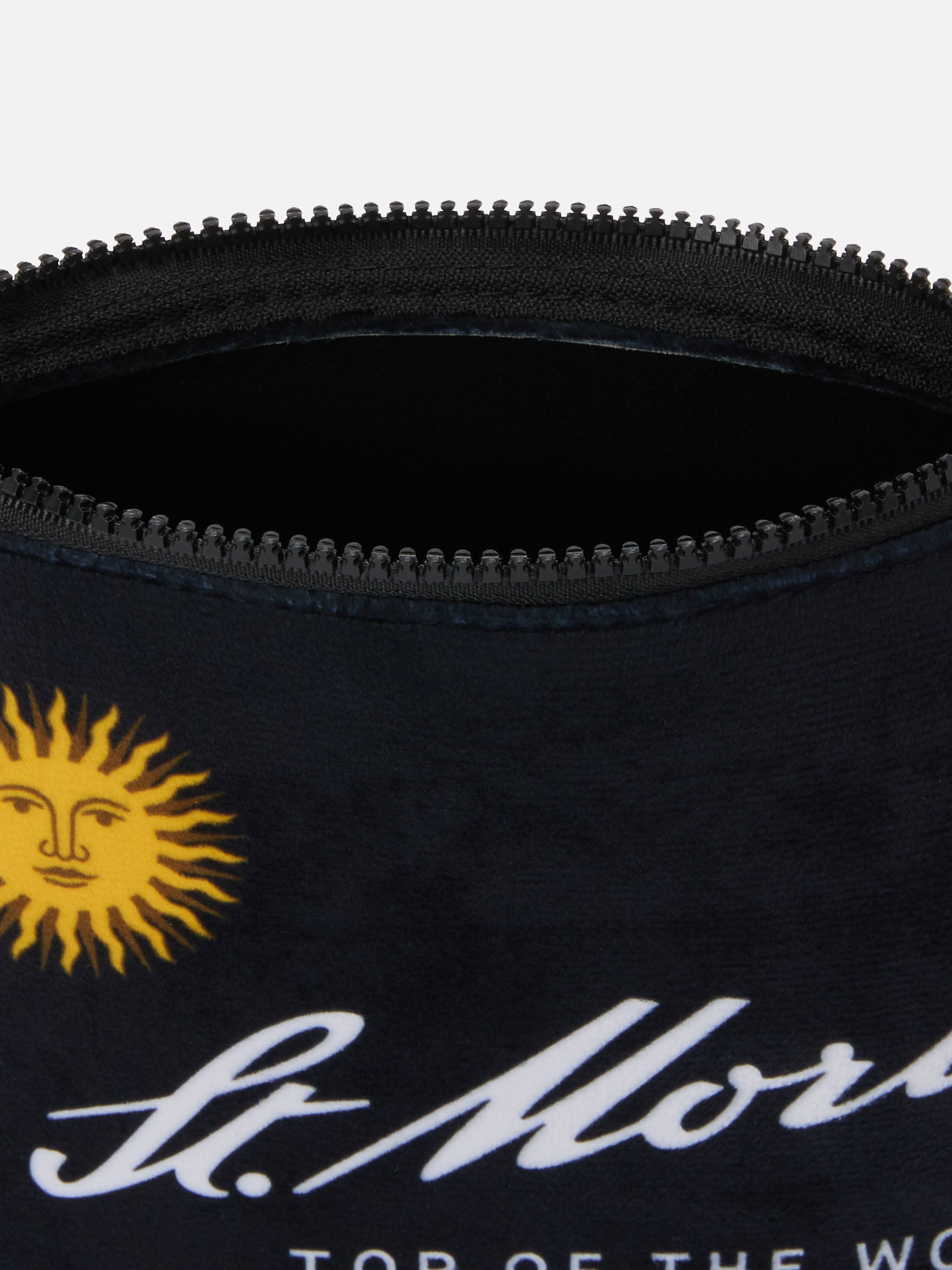 Aline Pouch Wool-Effect Fabric With St. Moritz Print | Top Of The World Special Edition Black Pochette