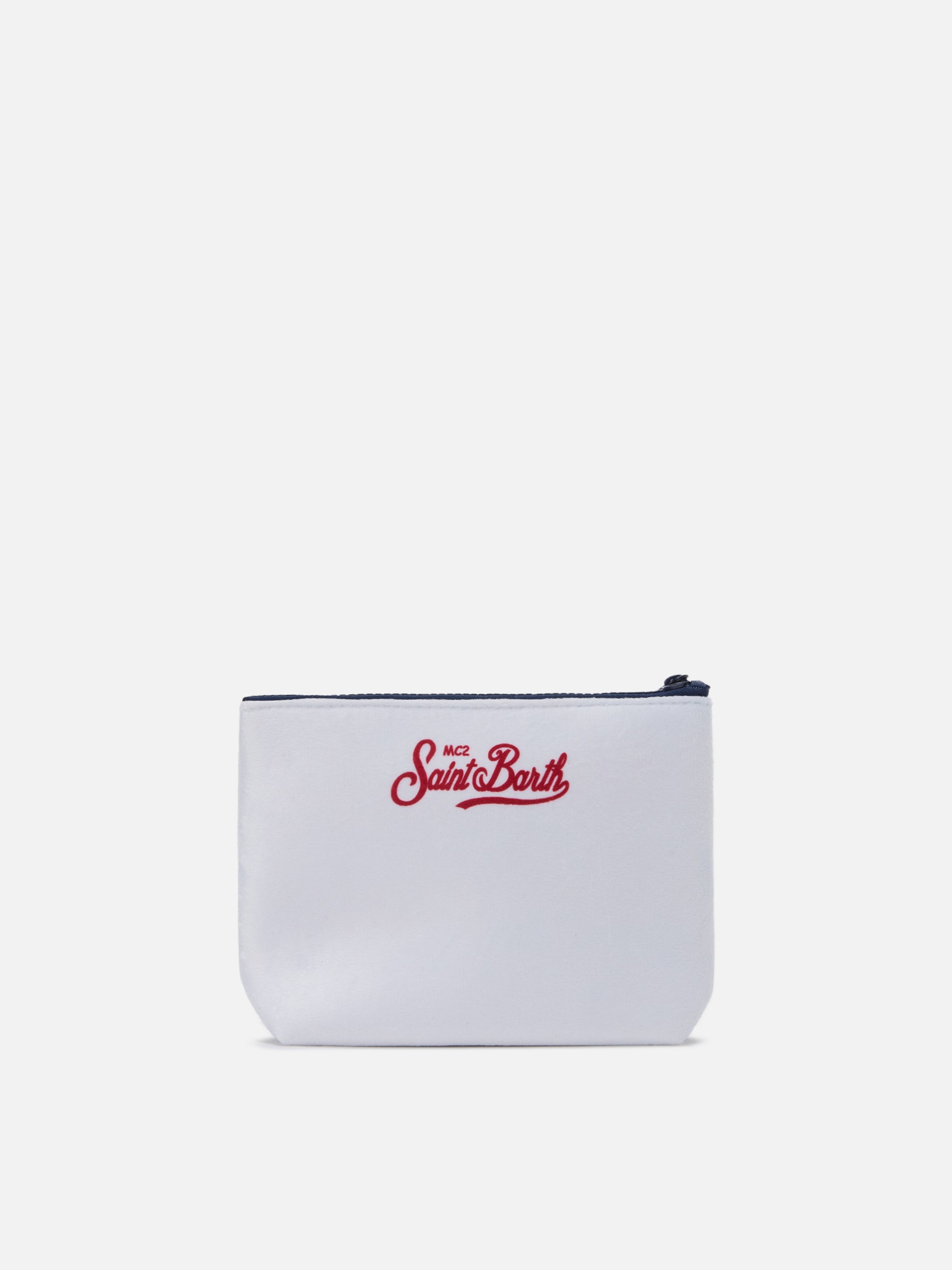 Aline Pouch White Wool-Effect Fabric With Christmas Vacation Print | Vacanze Di Natale Special Edition Pochette