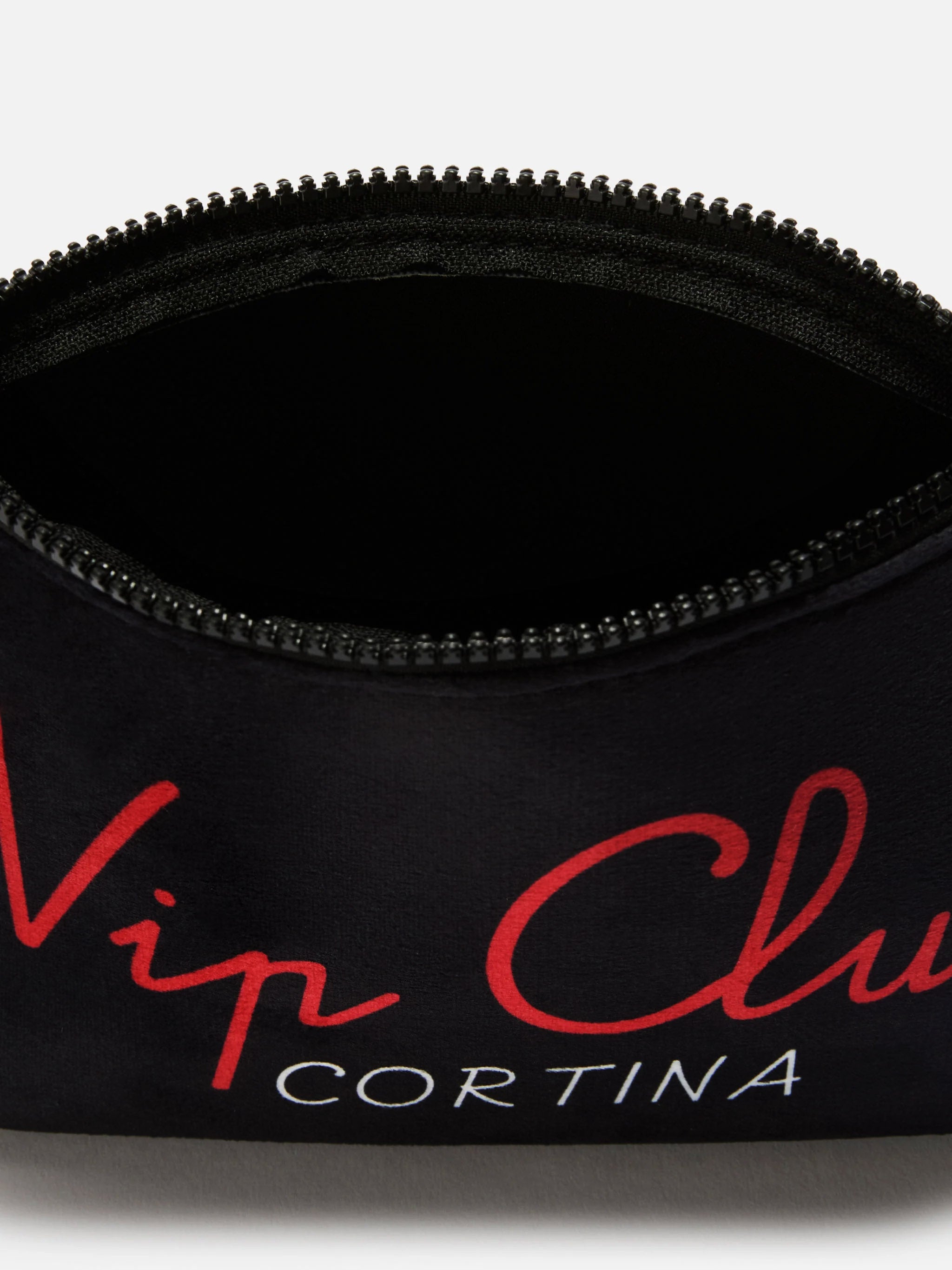 Aline Pouch Wool-Effect Fabric With Vip Club Print | Special Edition Black Pochette