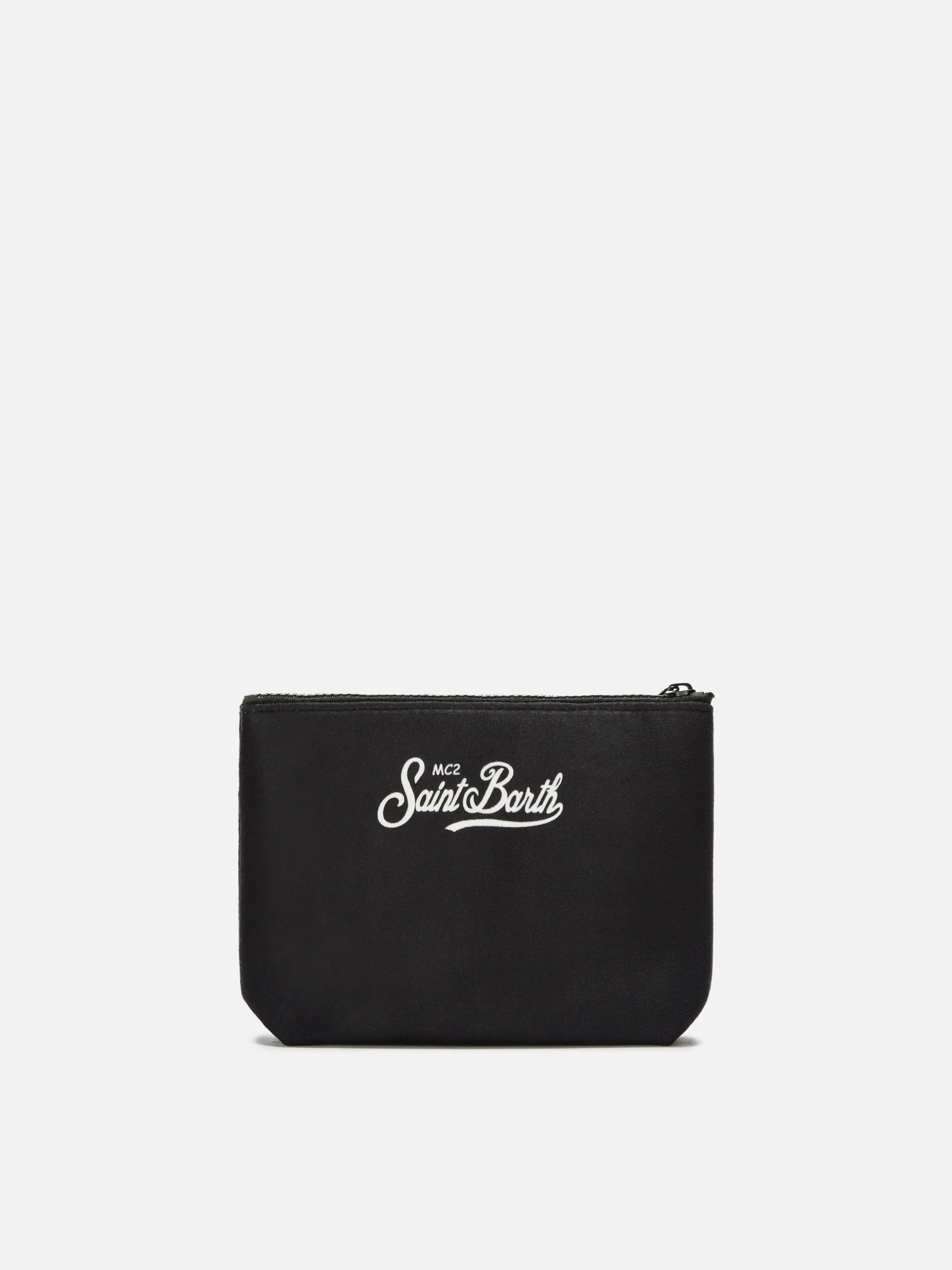 Aline Pouch Wool-Effect Fabric With Vip Club Print | Special Edition Black Pochette