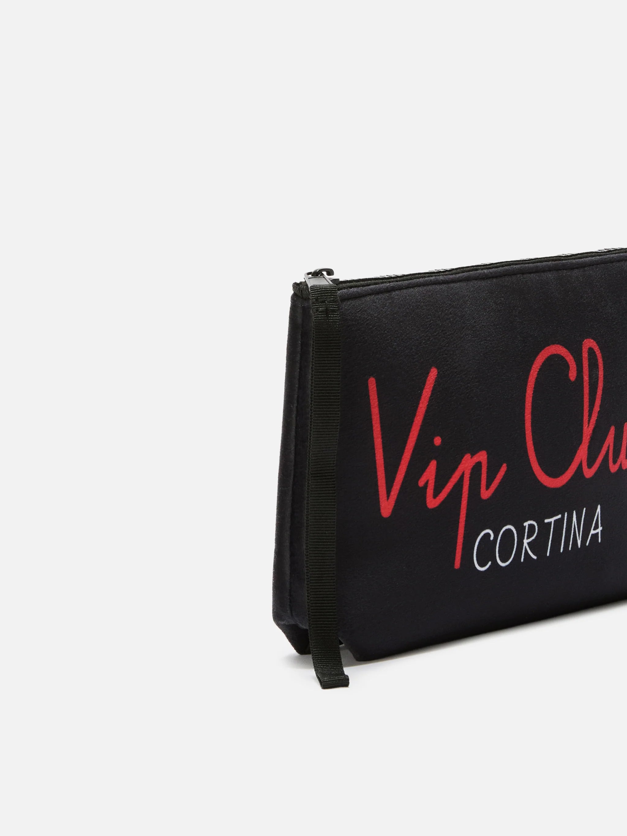 Aline Pouch Wool-Effect Fabric With Vip Club Print | Special Edition Black Pochette
