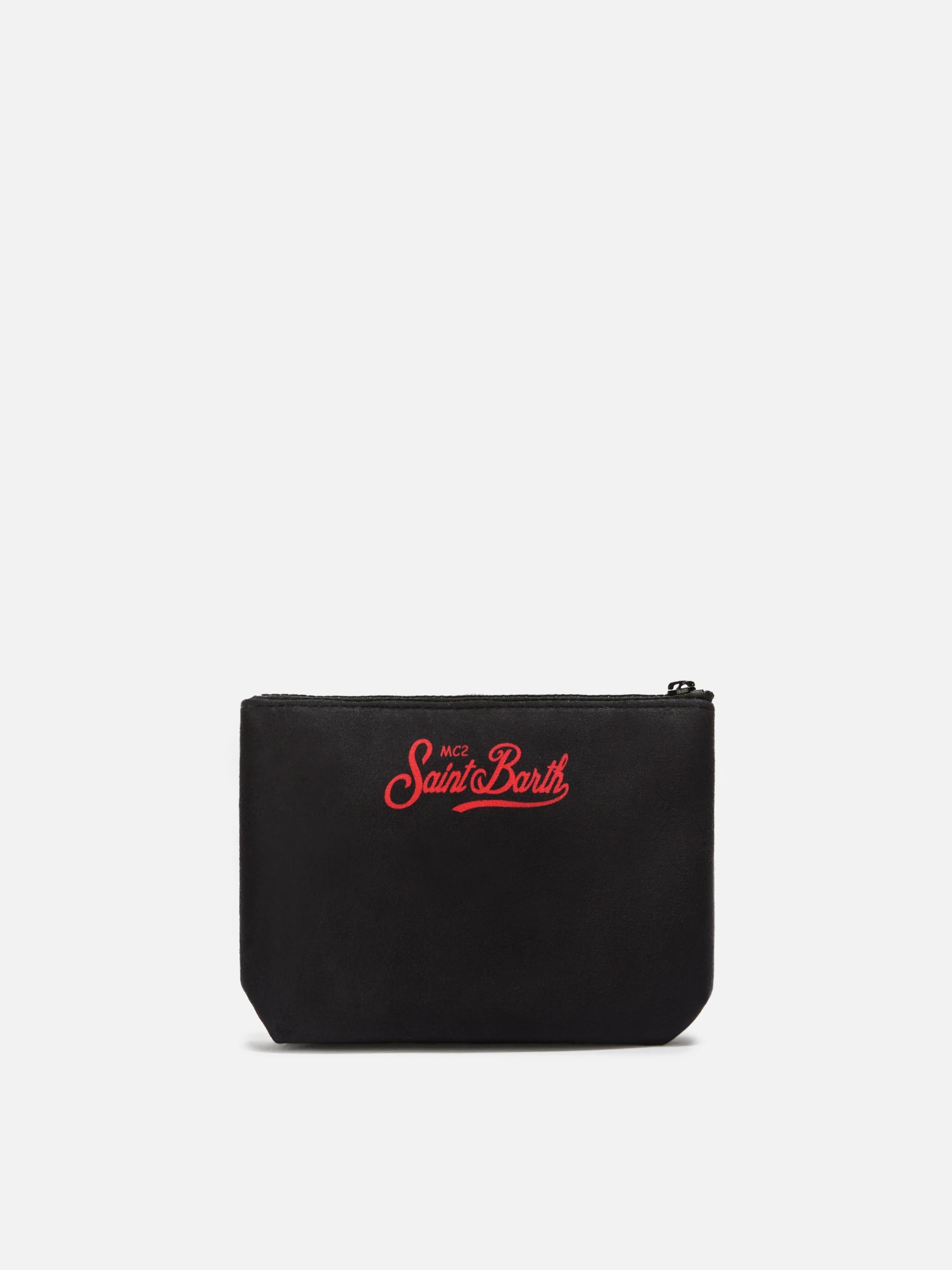Aline Pouch Wool-Effect Fabric With Yuppies Print | Special Edition Black Pochette
