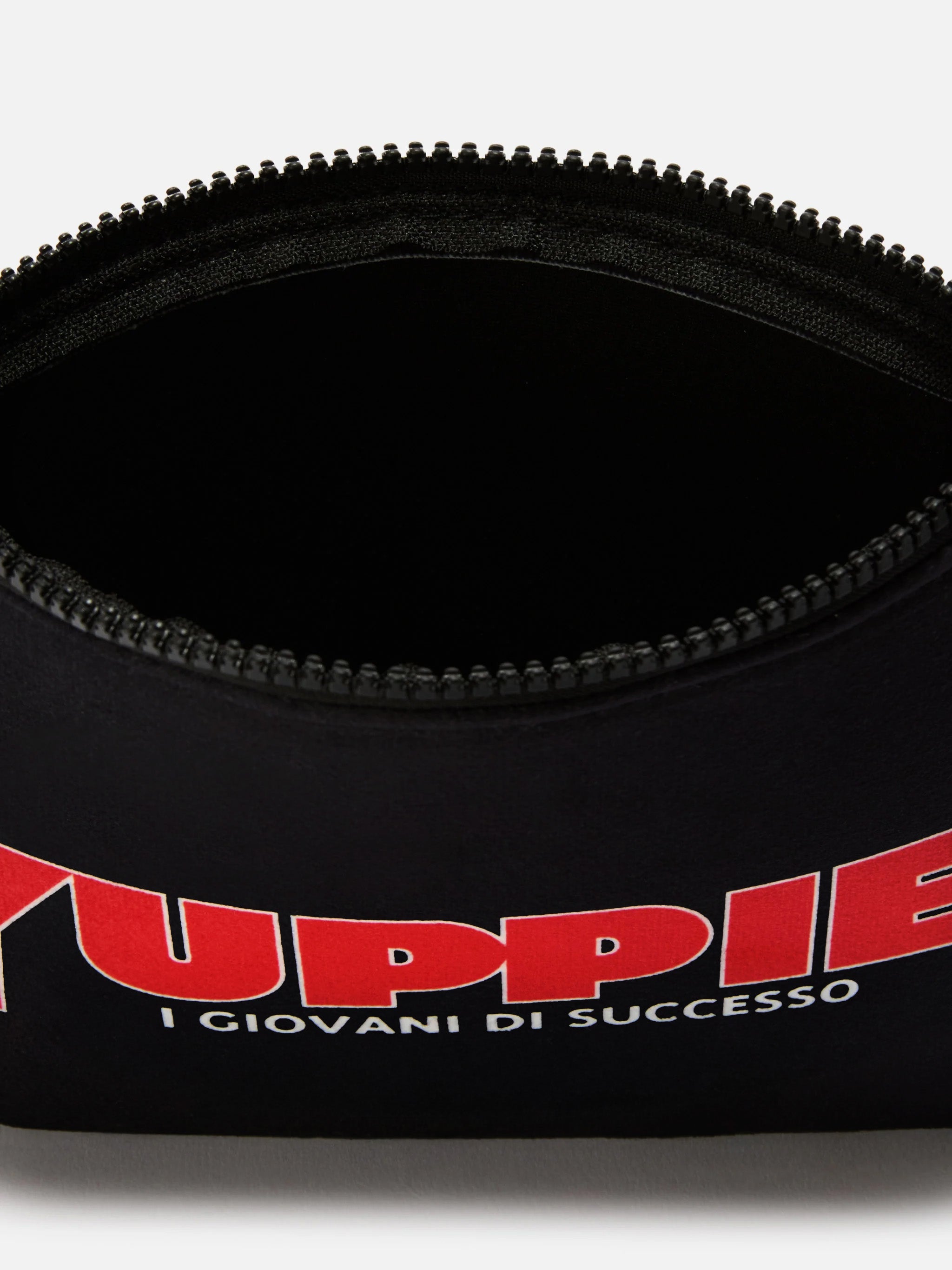 Aline Pouch Wool-Effect Fabric With Yuppies Print | Special Edition Black Pochette