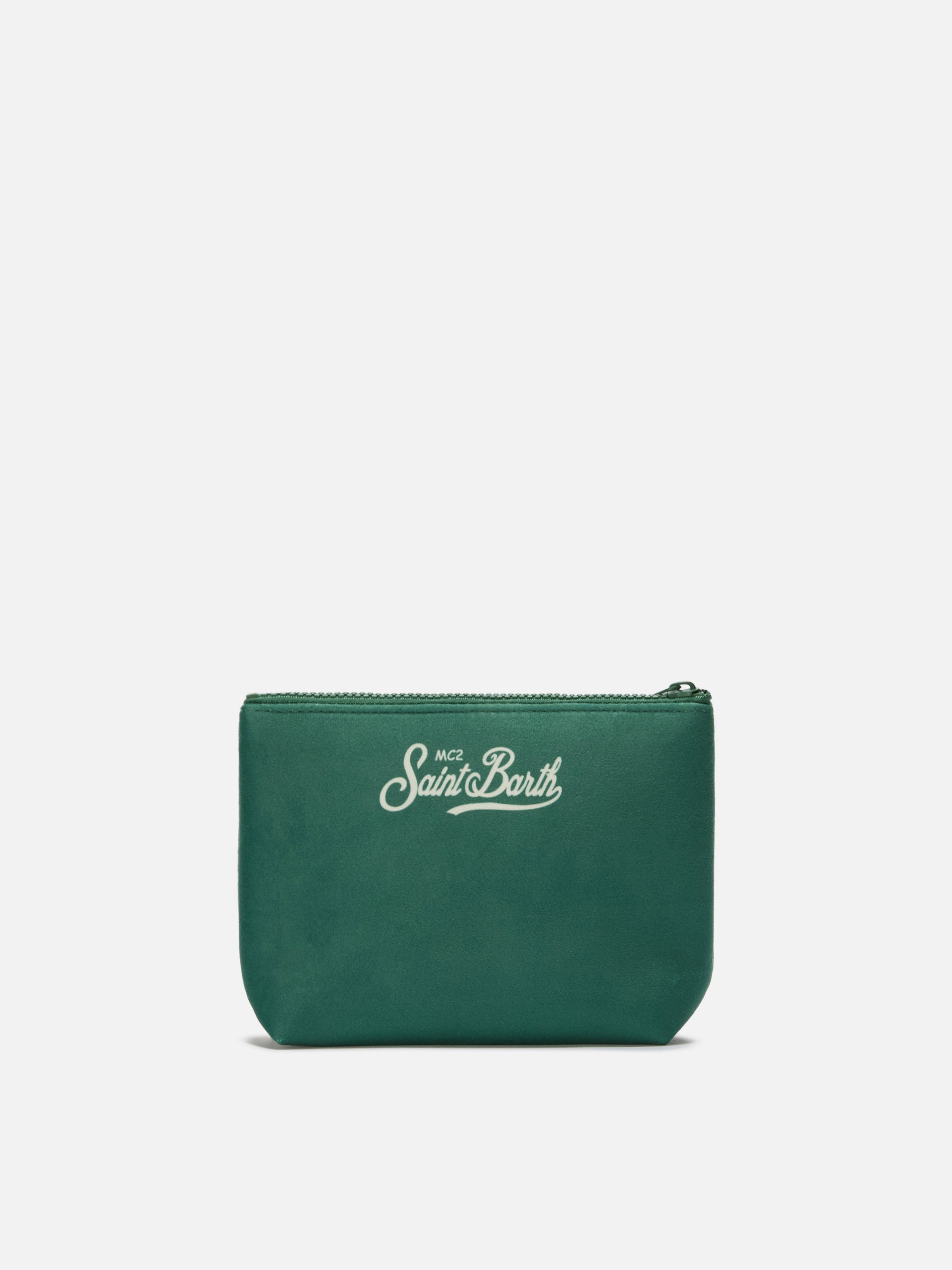Aline Pouch Wool-Effect Fabric With St. Moritz Print | Top Of The World Special Edition Green Pochette