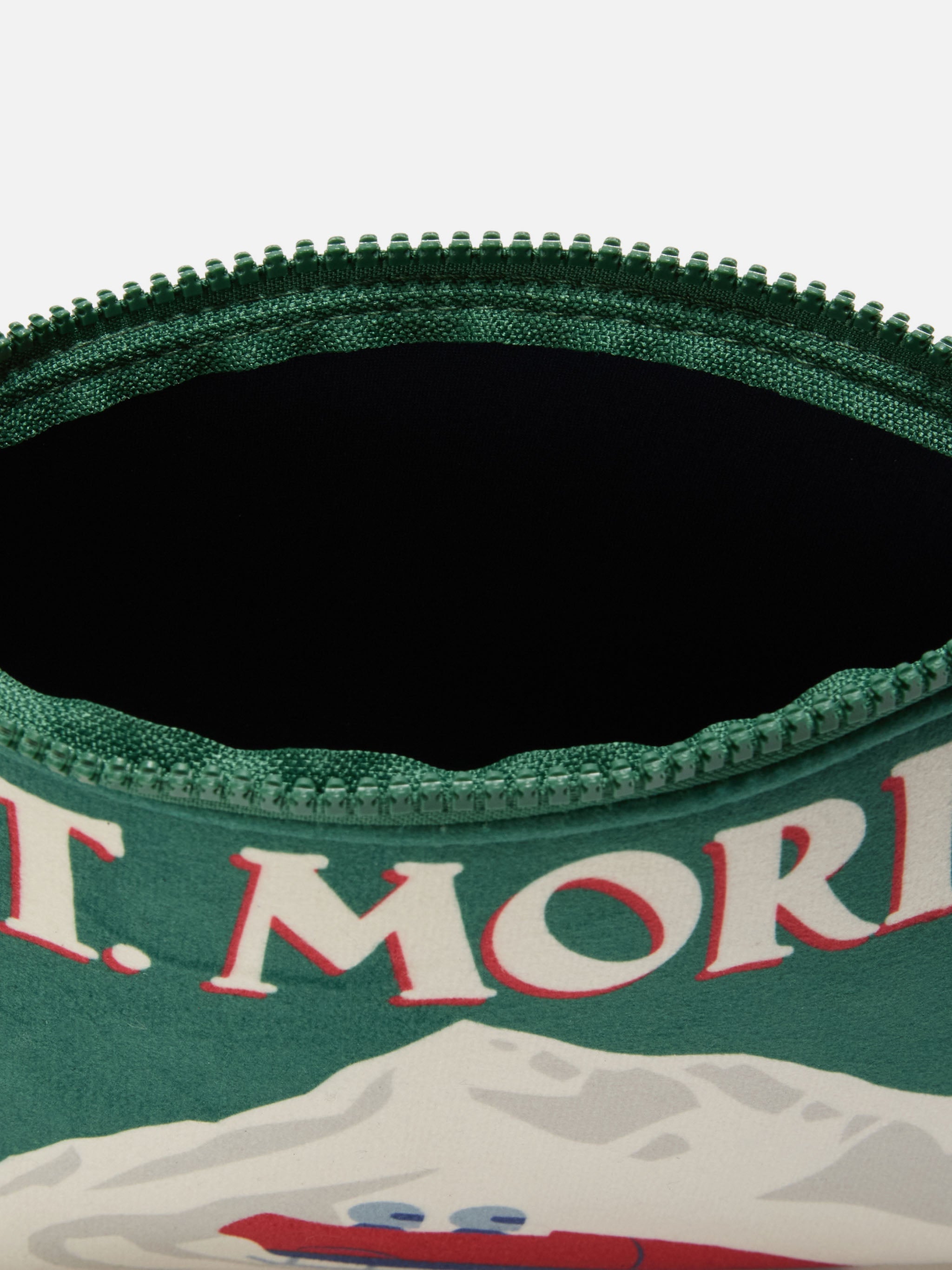 Aline Pouch Wool-Effect Fabric With St. Moritz Print | Top Of The World Special Edition Green Pochette