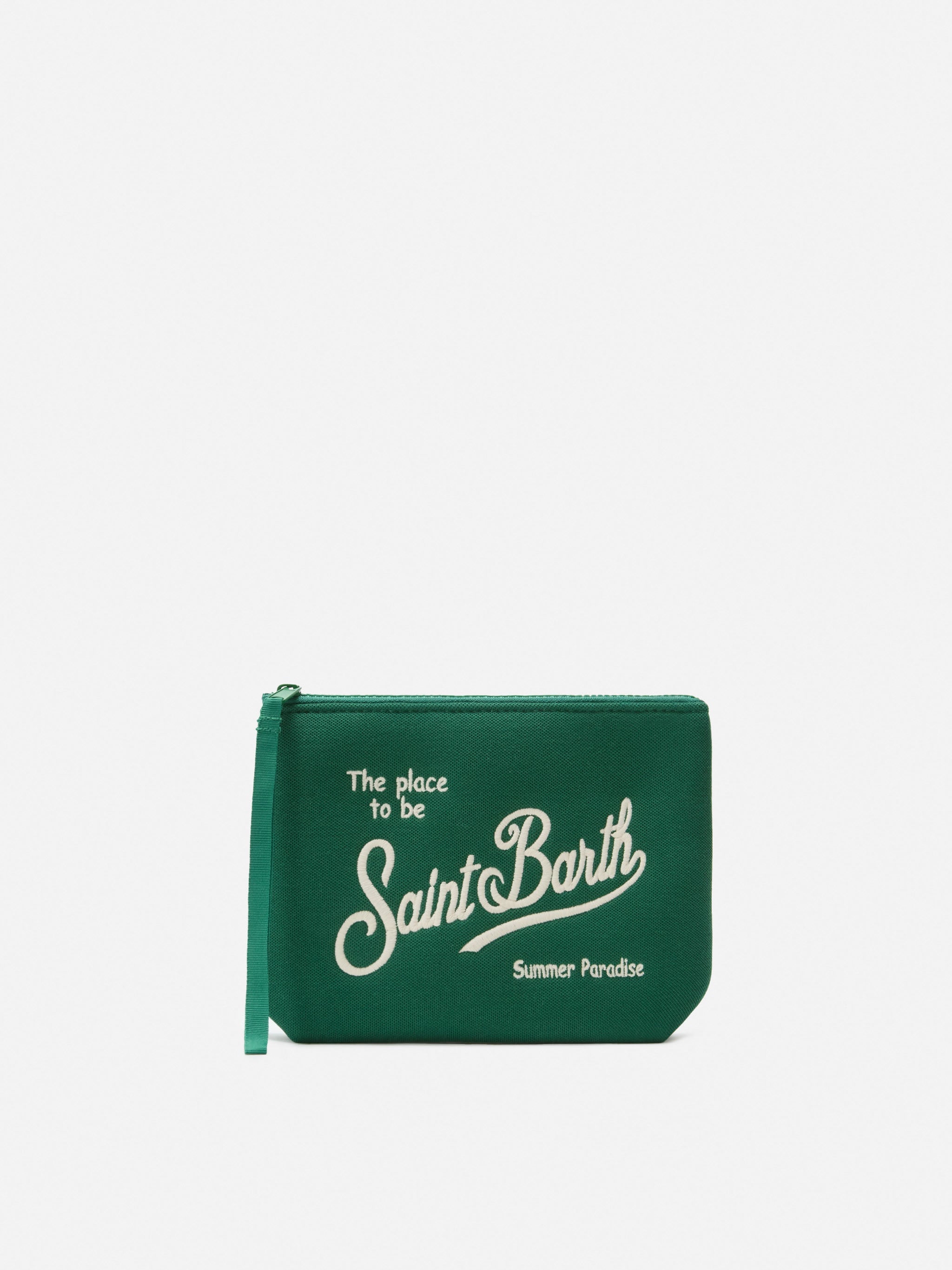 Aline Green Pouch With Piquet Effect __single__ Pochette