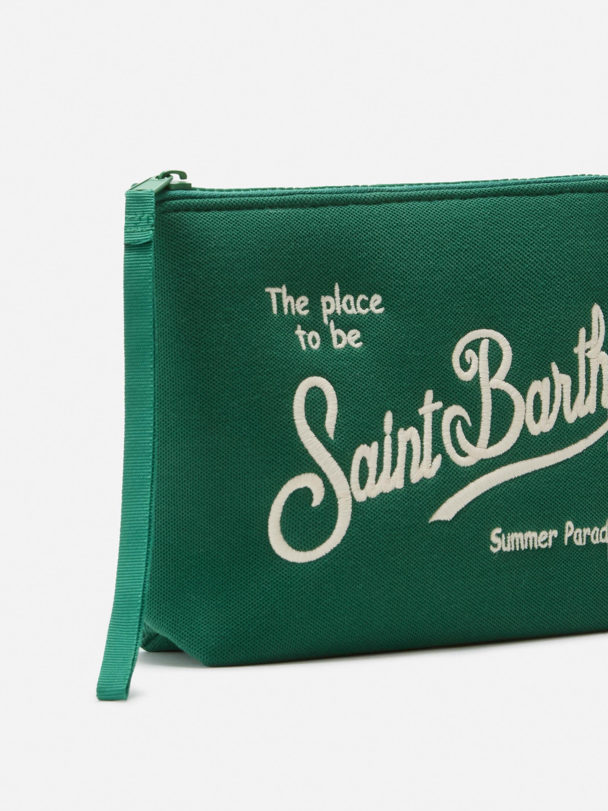 Aline Green Pouch With Piquet Effect __single__ Pochette