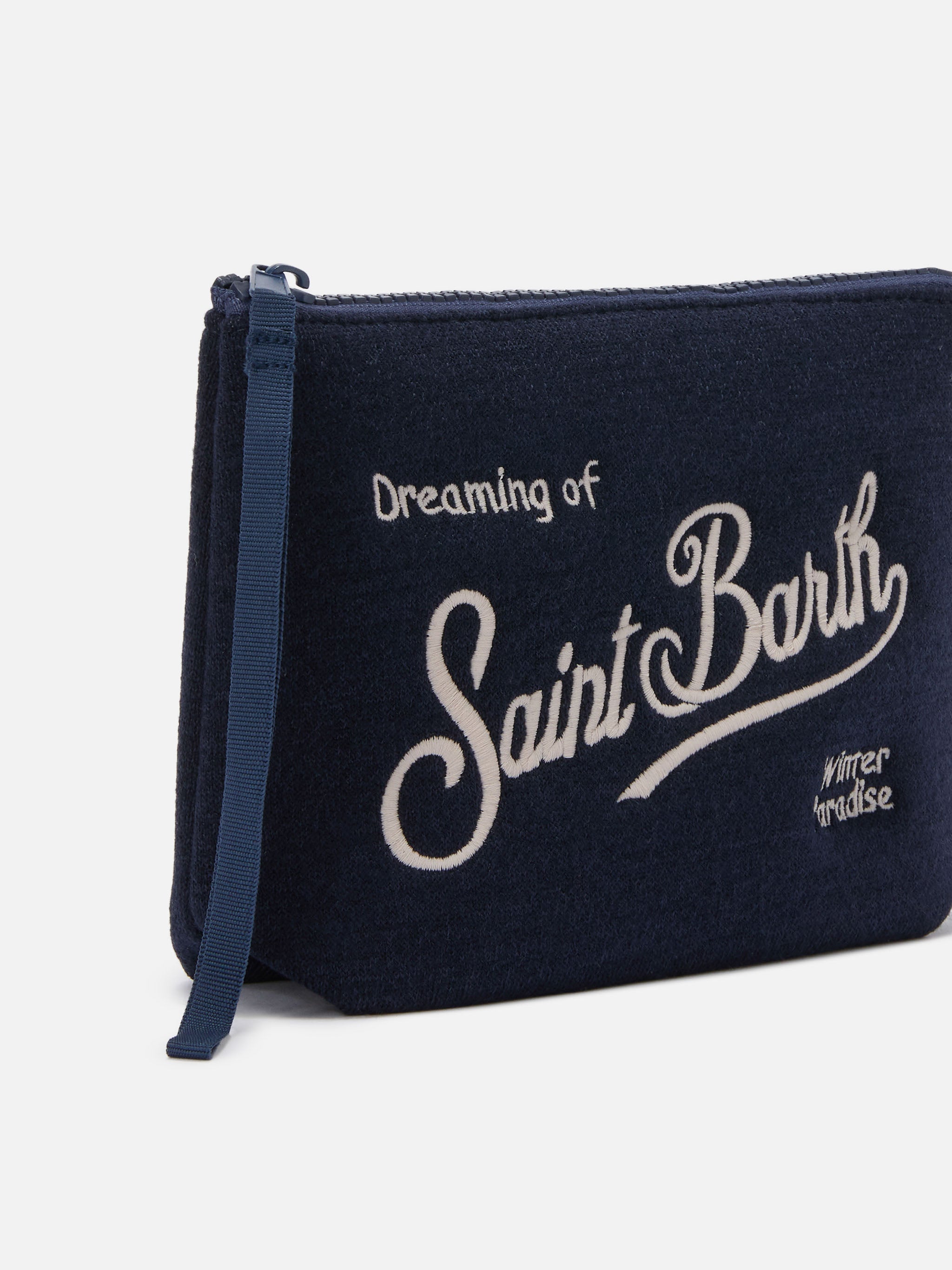 Aline Wool Pouch Blue Blend Pochette