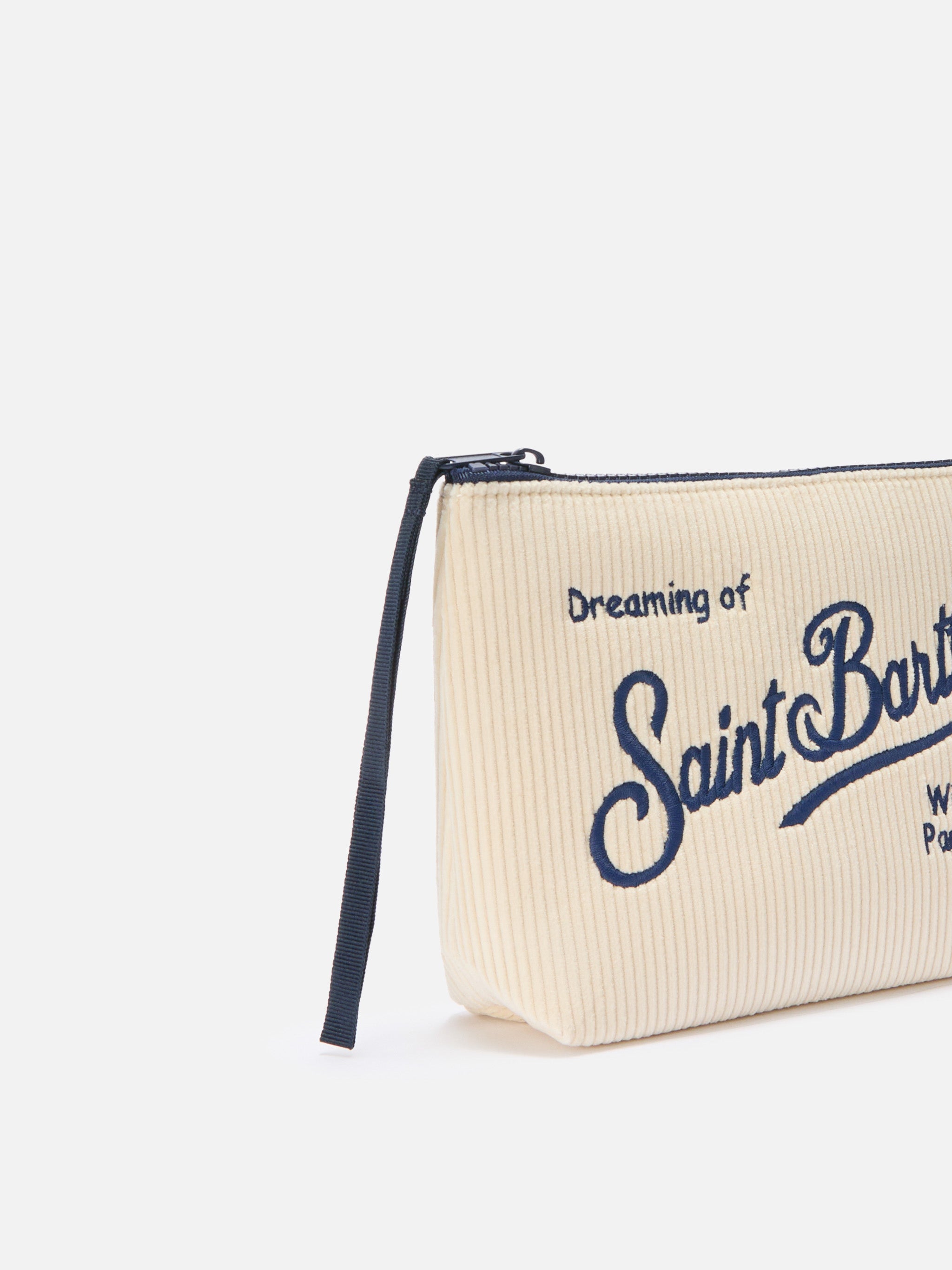 Aline Corduroy Pouch Beige Brown Pochette