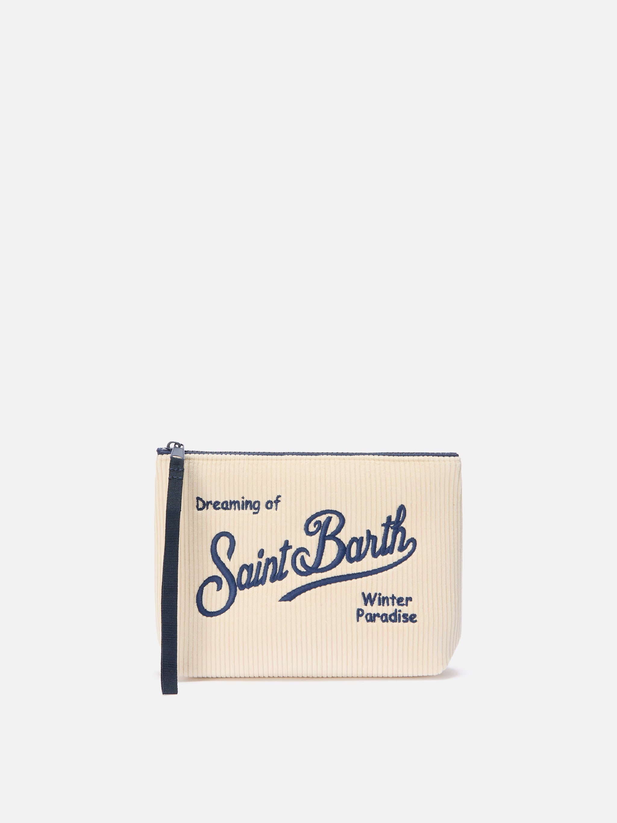 Aline Corduroy Pouch Beige Brown Pochette