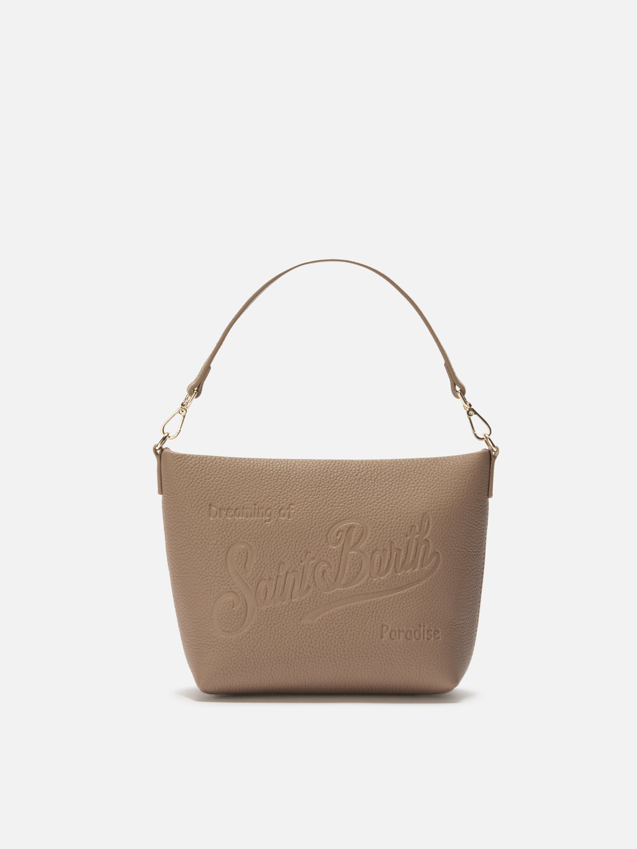 Aline Shoulder Bag Hammered Hazelnut Leather Brown