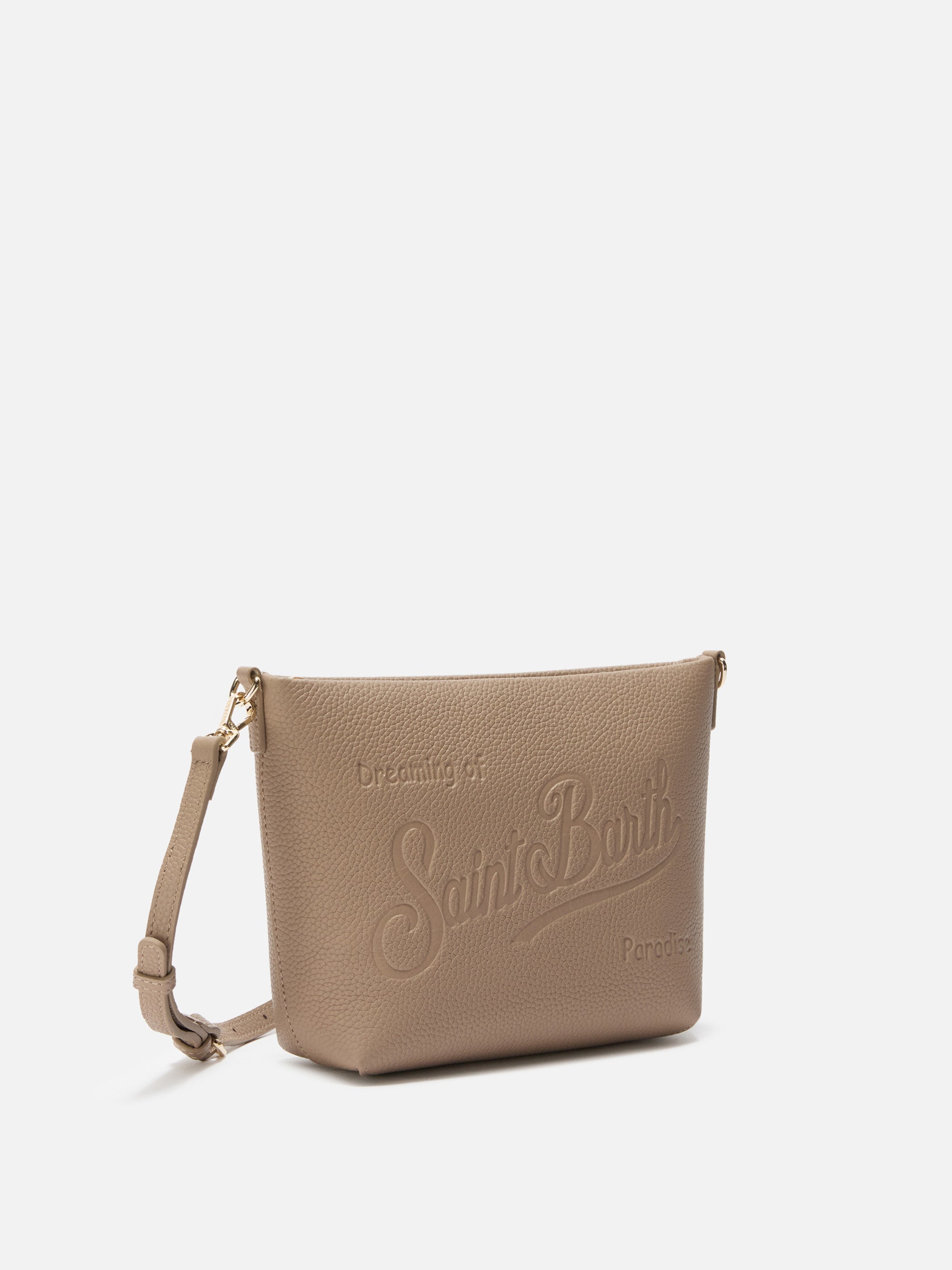 Aline Shoulder Bag Hammered Hazelnut Leather Brown