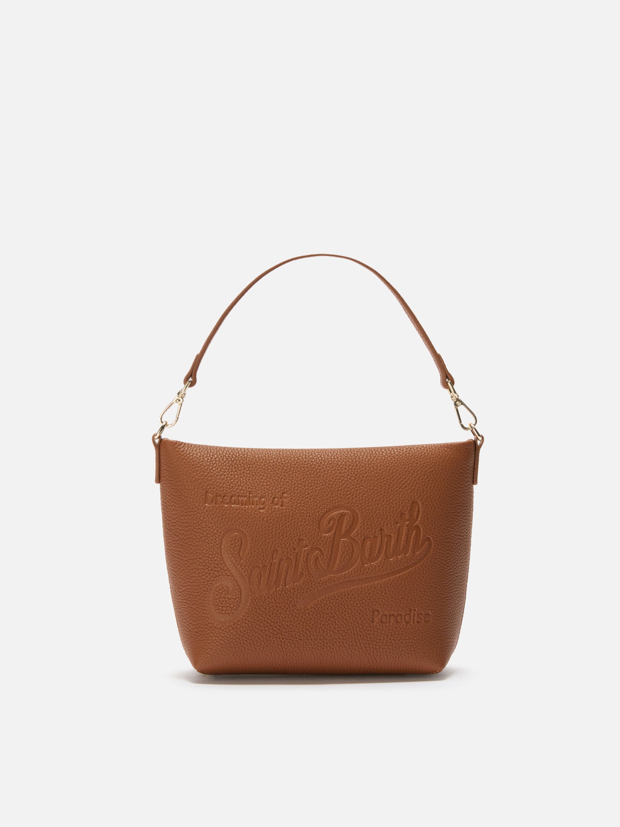 Aline Shoulder Bag Hammered Leather Tan Brown