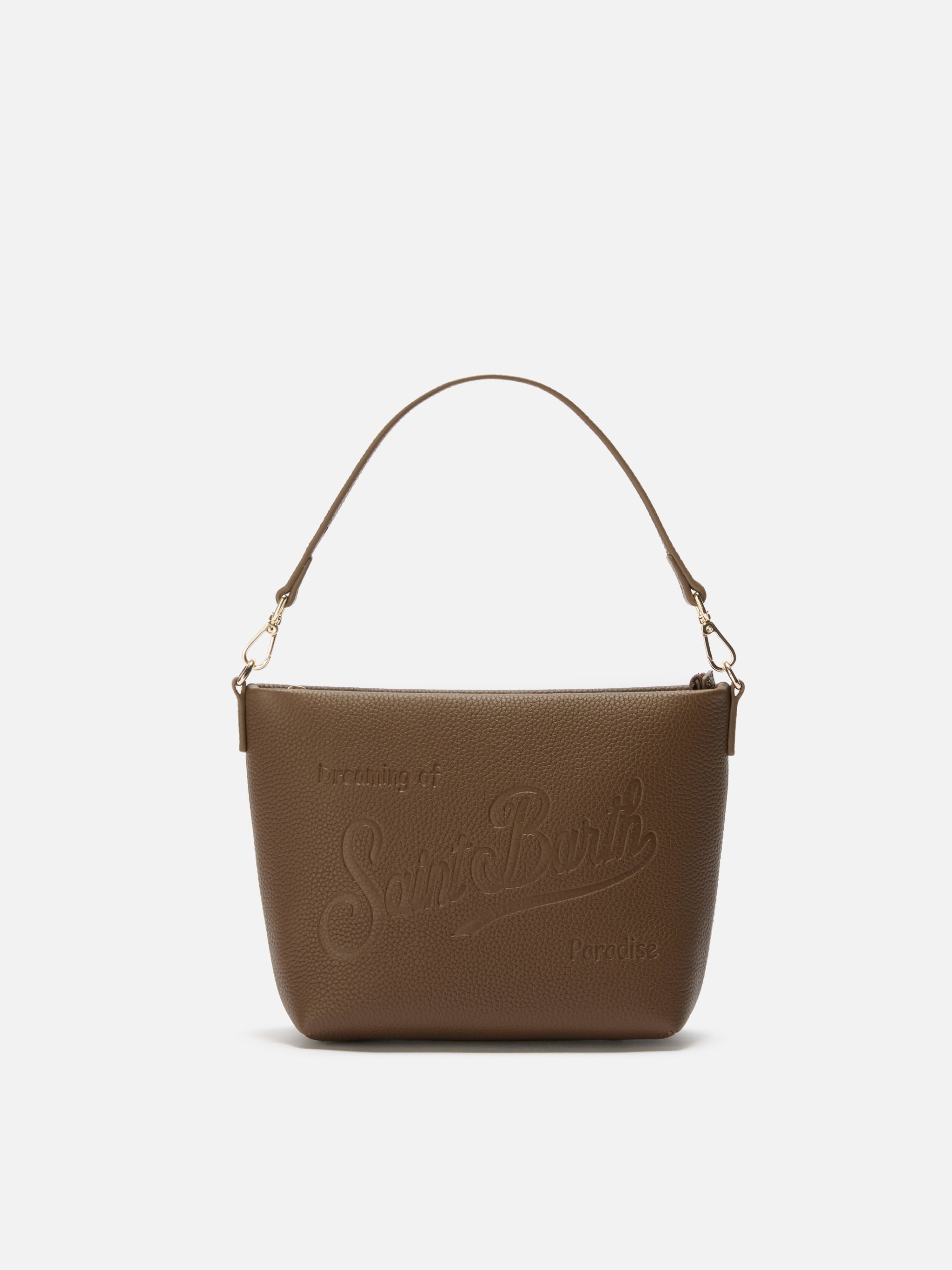 Aline Shoulder Bag Hammered Brown Leather