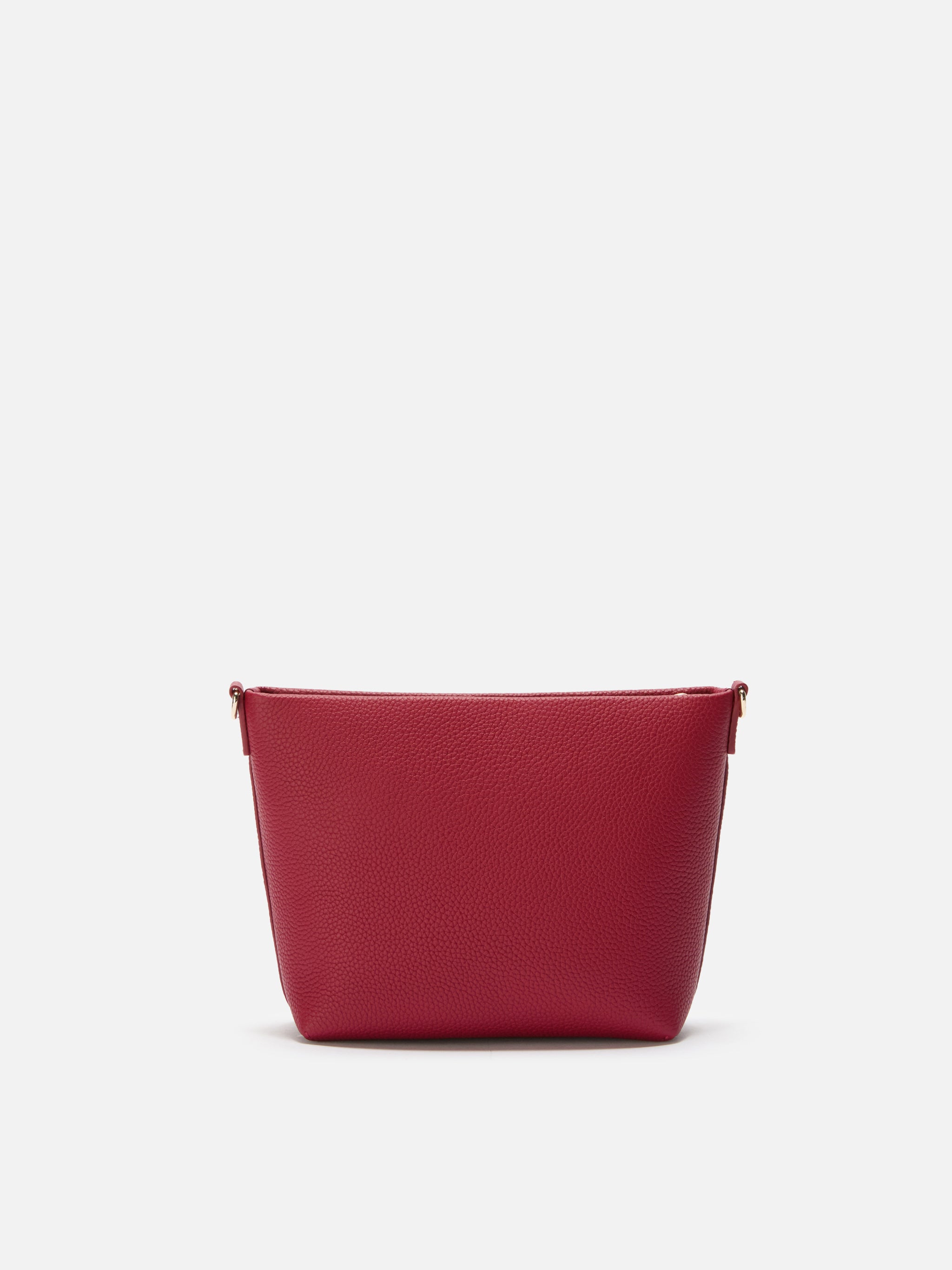 Aline Shoulder Bag Hammered Bordeaux Leather Red