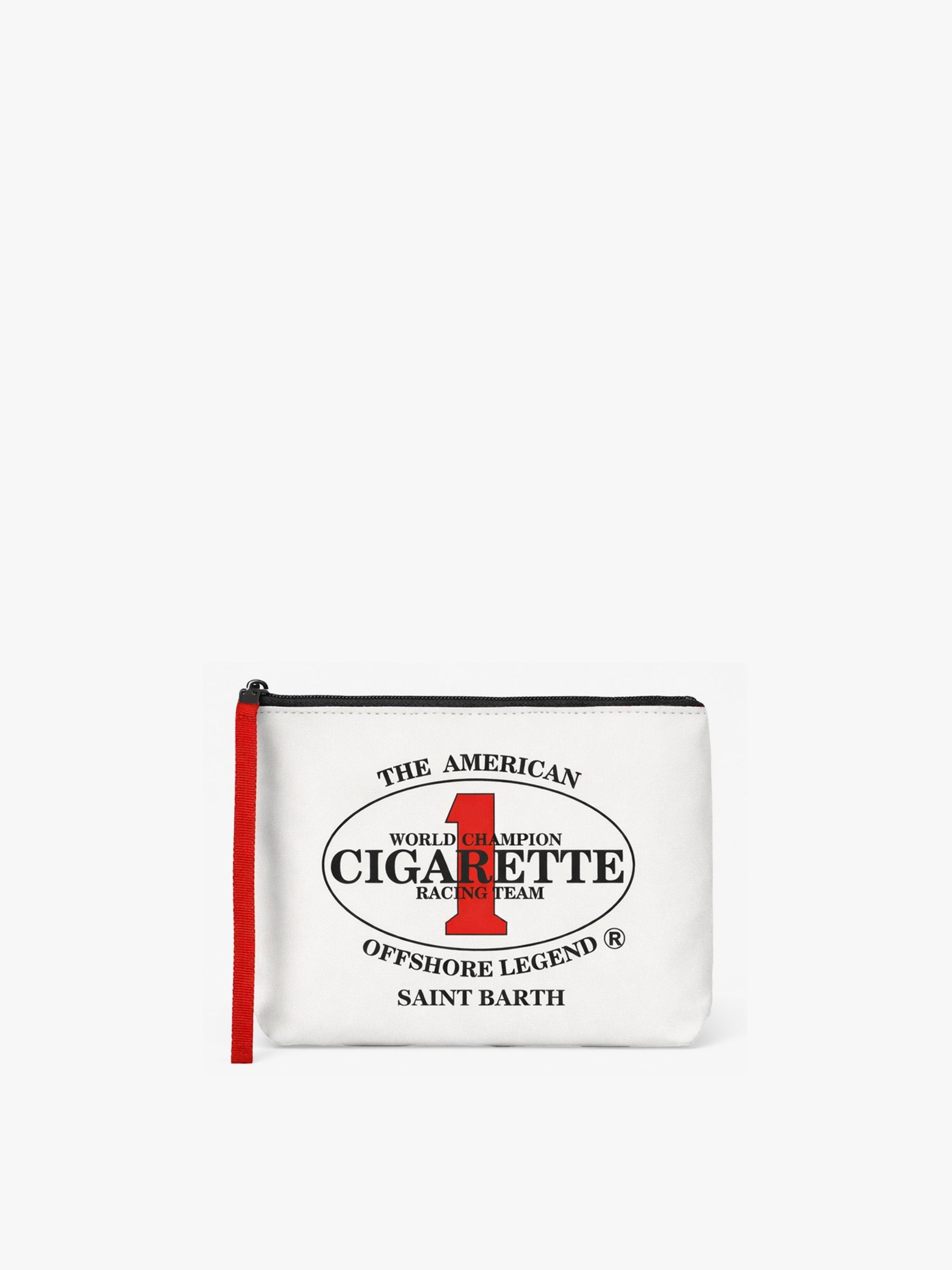 Aline White Scuba Pouch With Cigarette Racing Team Embroidery | Special Edition Pochette