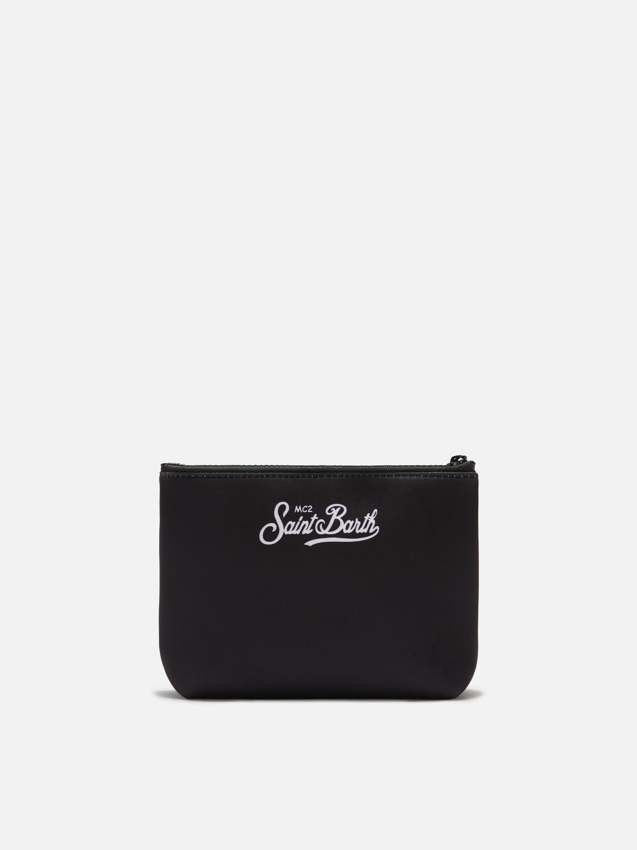 Aline Black Scuba Pouch With Negroni Recipe Print Pochette