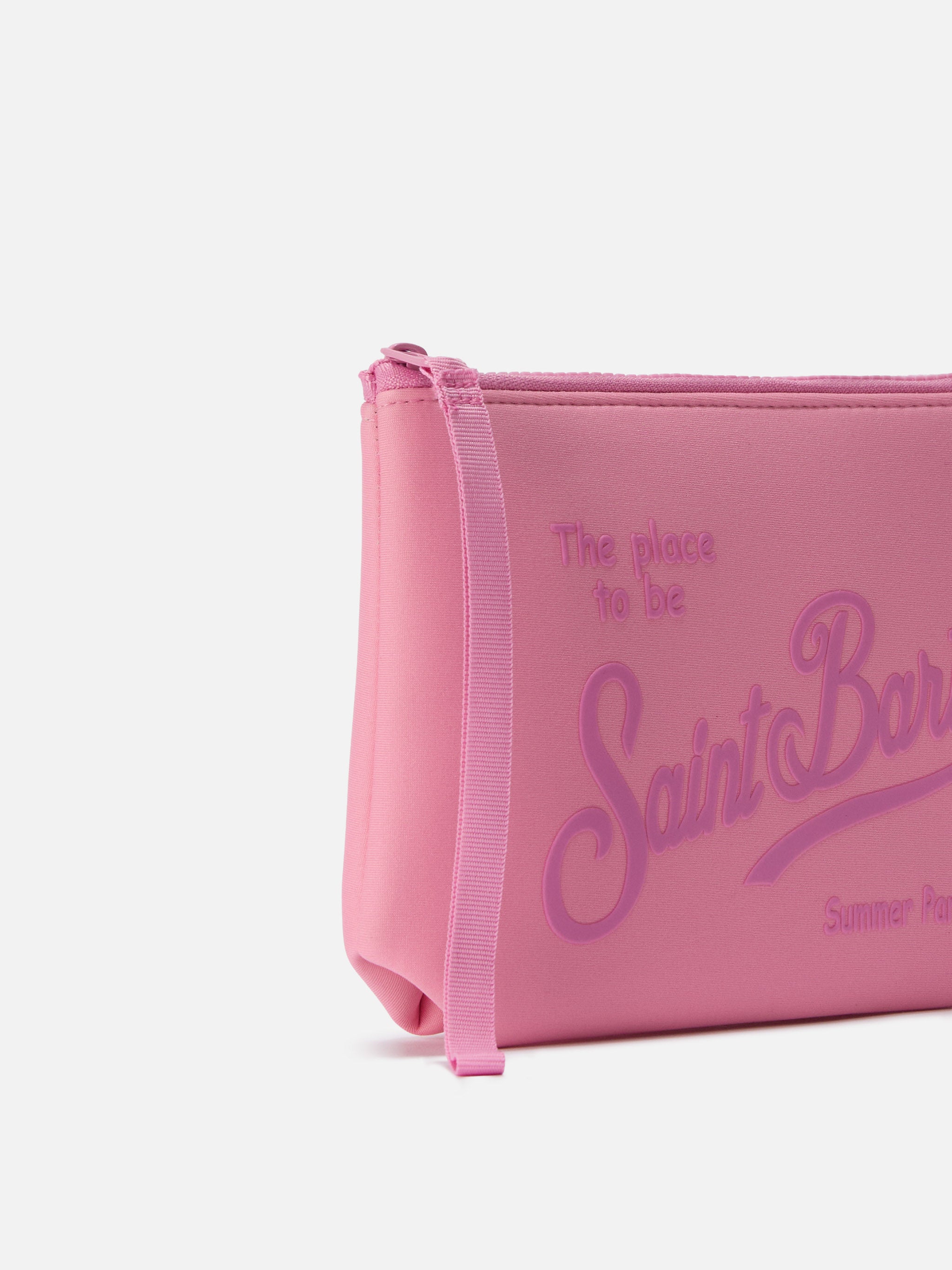 Aline Scuba Pouch Solid Pink Pochette