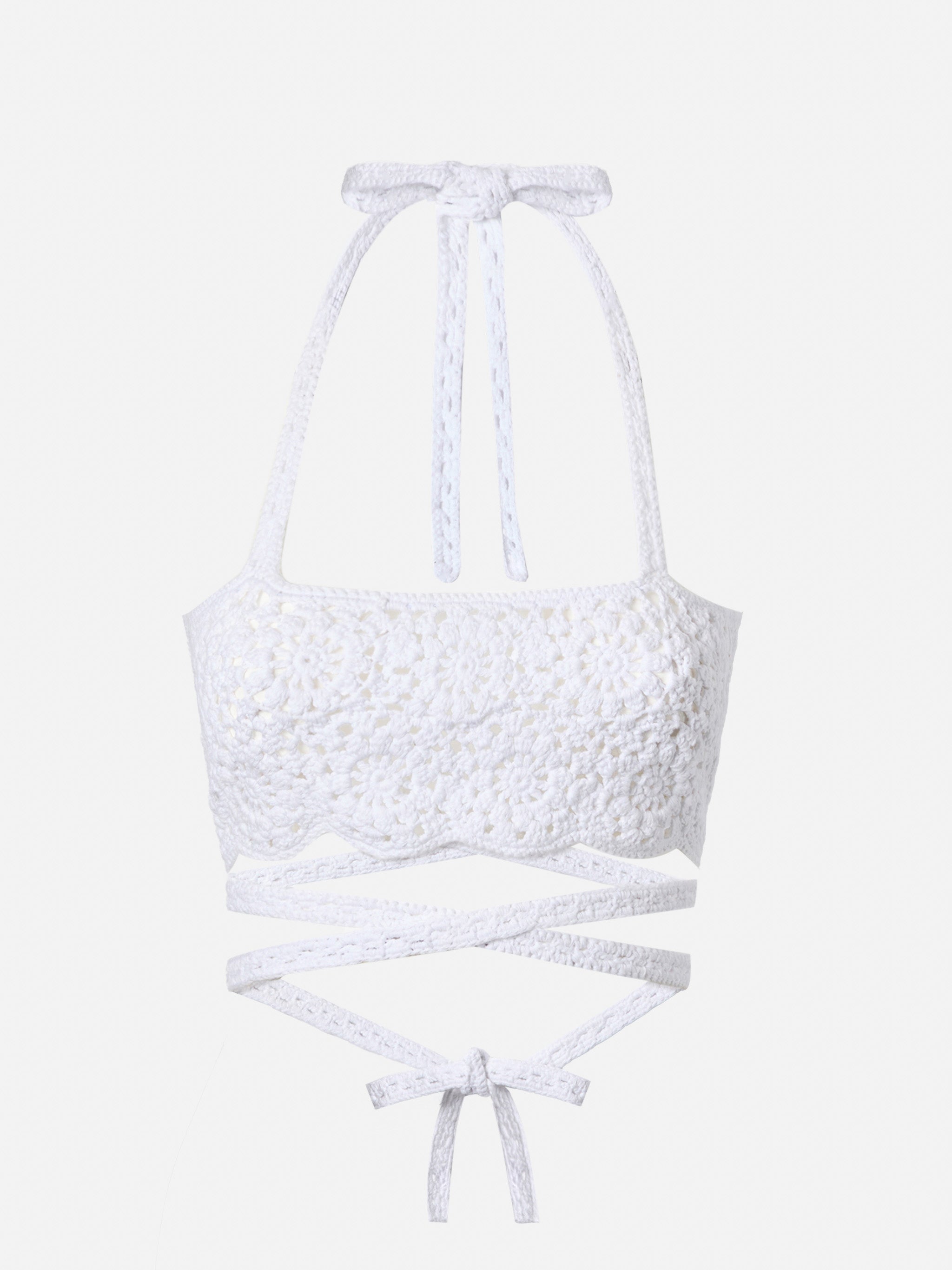 Handmade Crochet Flower Top Alanis White