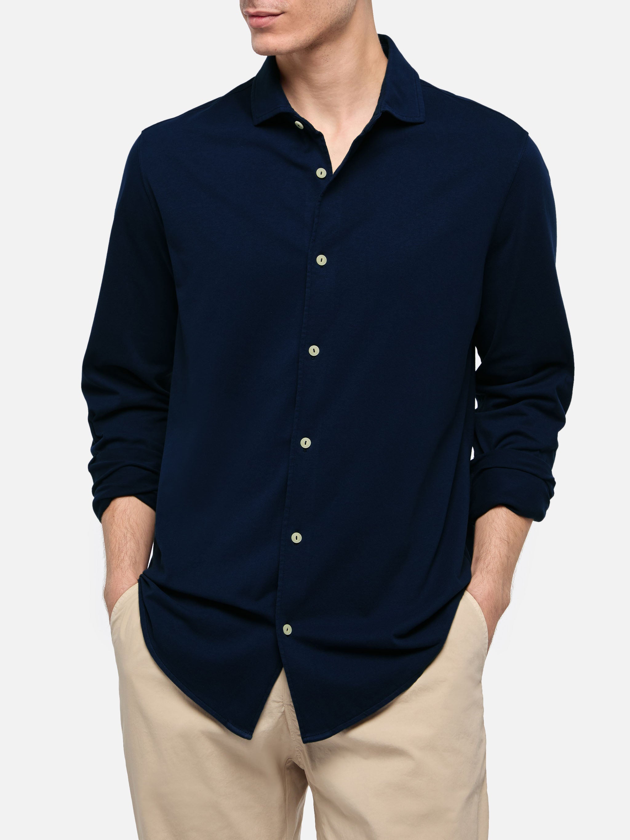 Amalfi Navy Blue Jersey Shirt