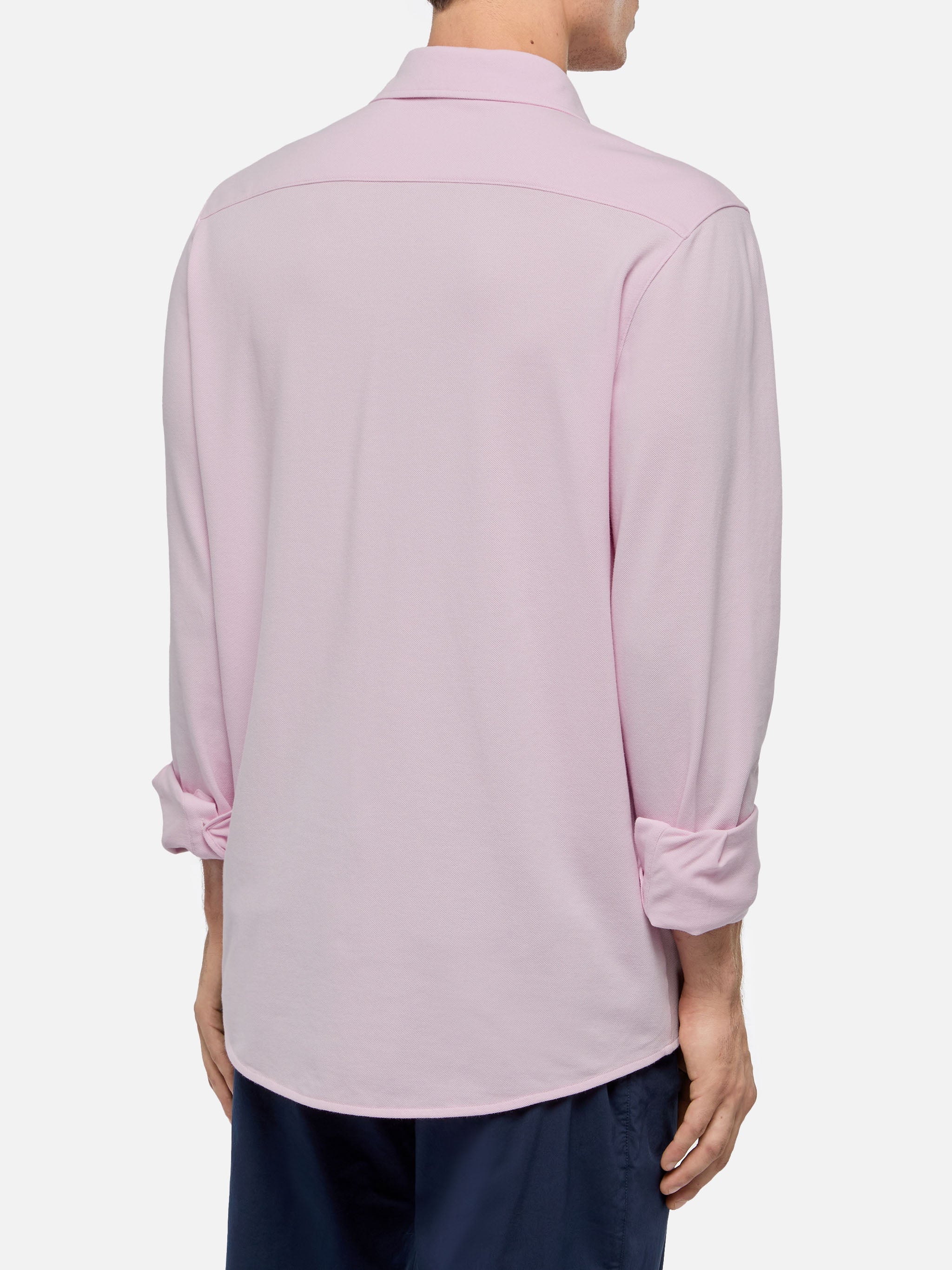 Amalfi Pink Jersey Piquet Shirt __single__