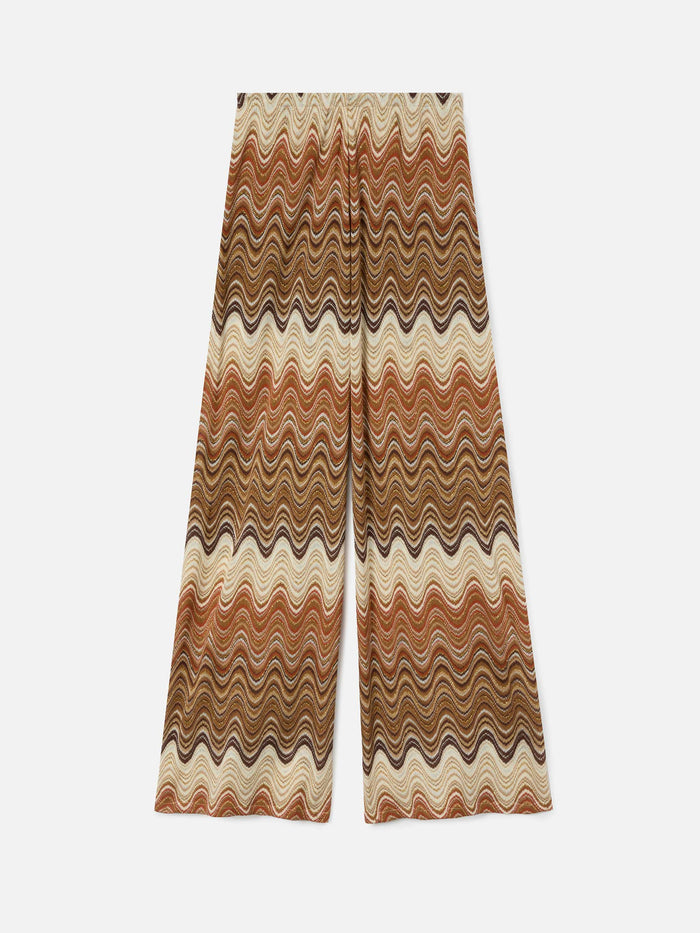 Brown Amalia Degradé Raschel Long Trousers Pant