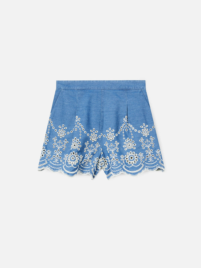 Amani Cotton Broderie Anglaise Shorts __single__ Pant