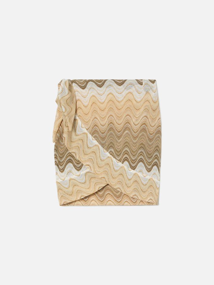 Beige Angie Degradé Raschel Pareo Skirt