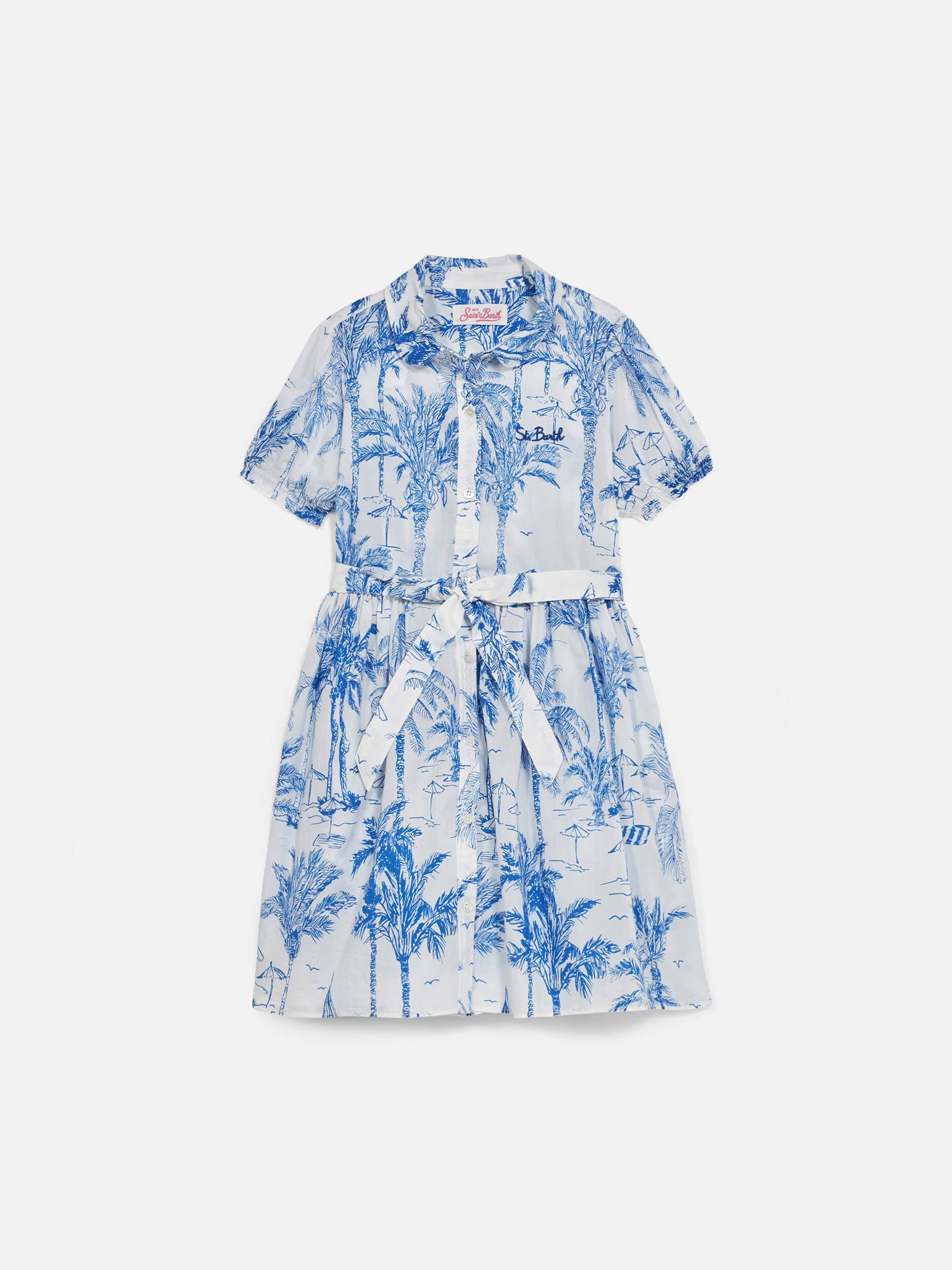Girl Cotton Dress Anastasie Jr With Toile De Jouy Print __single__