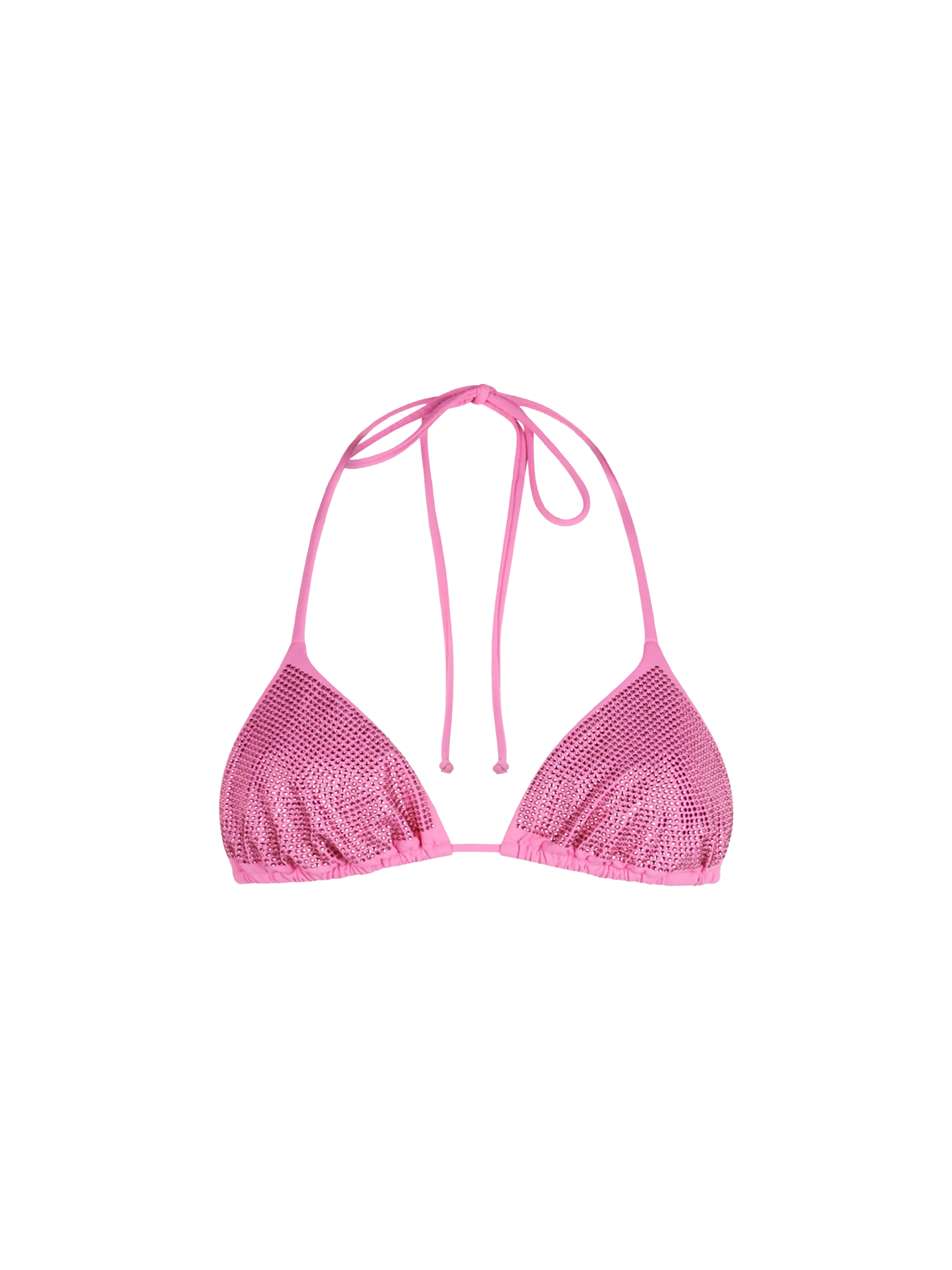 Annabelle Rhinestone Triangle Bikini Top Pink
