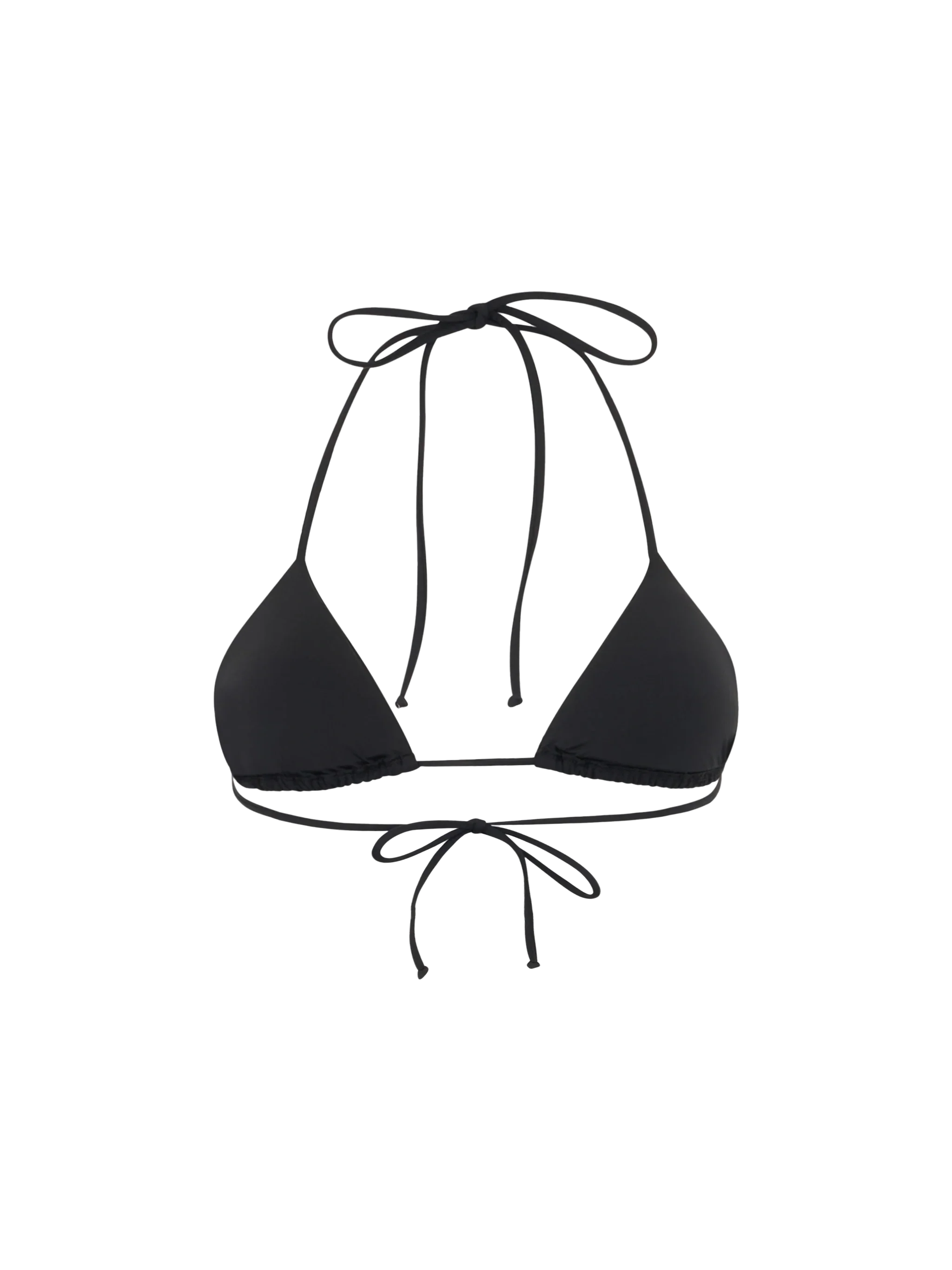 Annabelle Rhinestone Triangle Bikini Top Black