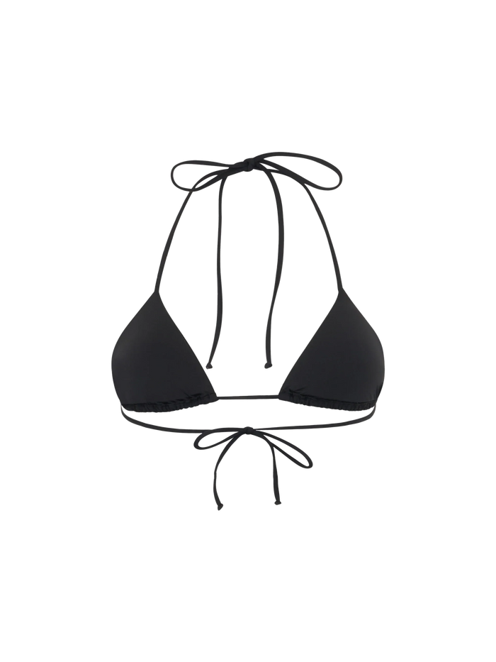 Annabelle Rhinestone Triangle Bikini Top Black