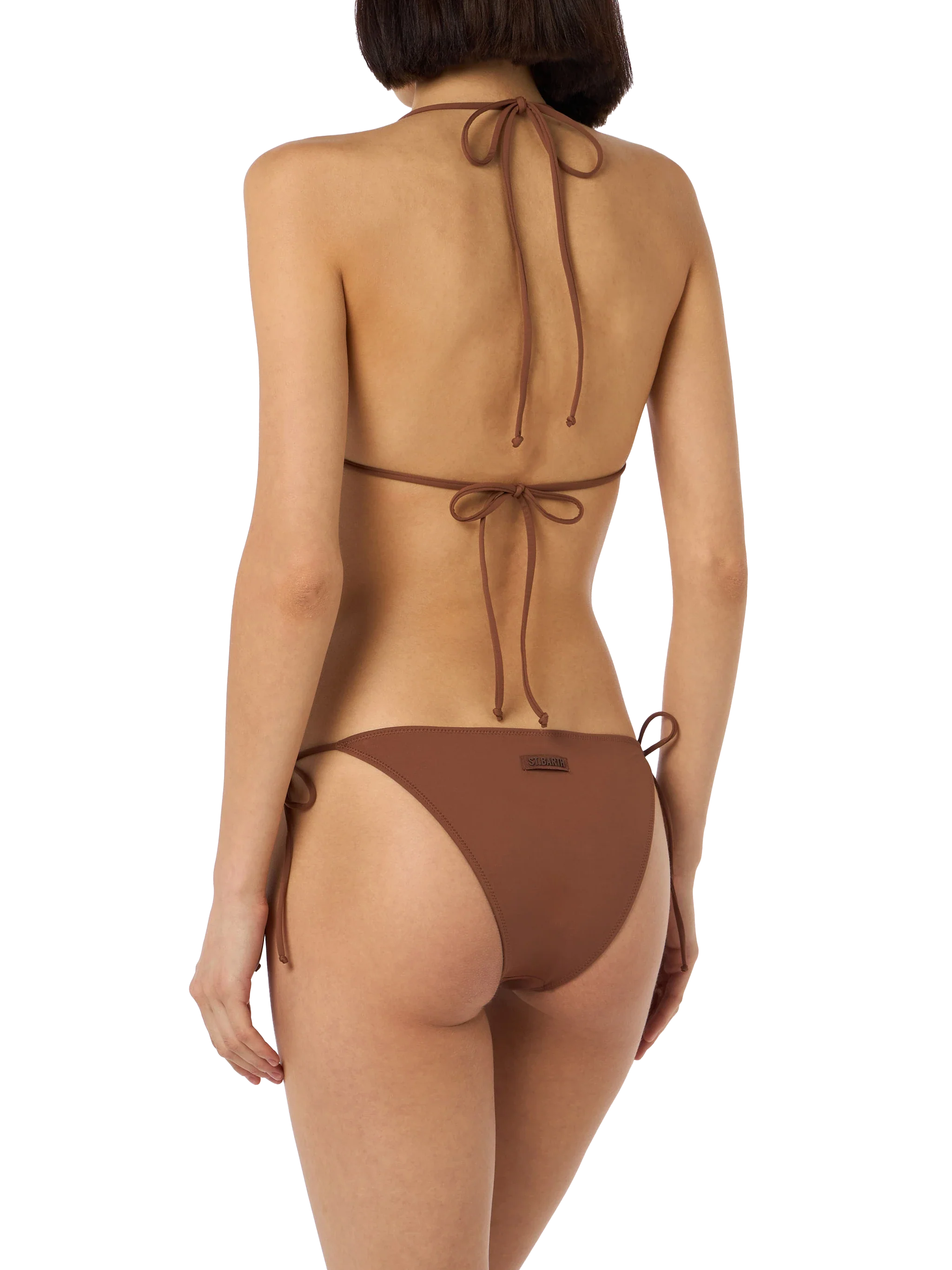 Virgo Classic Swim Briefs With Rhinestones Brown Bottom