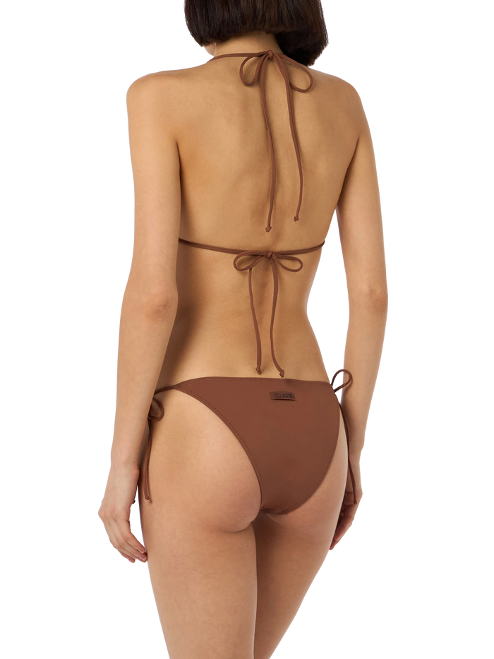 Virgo Classic Swim Briefs With Rhinestones Brown Bottom
