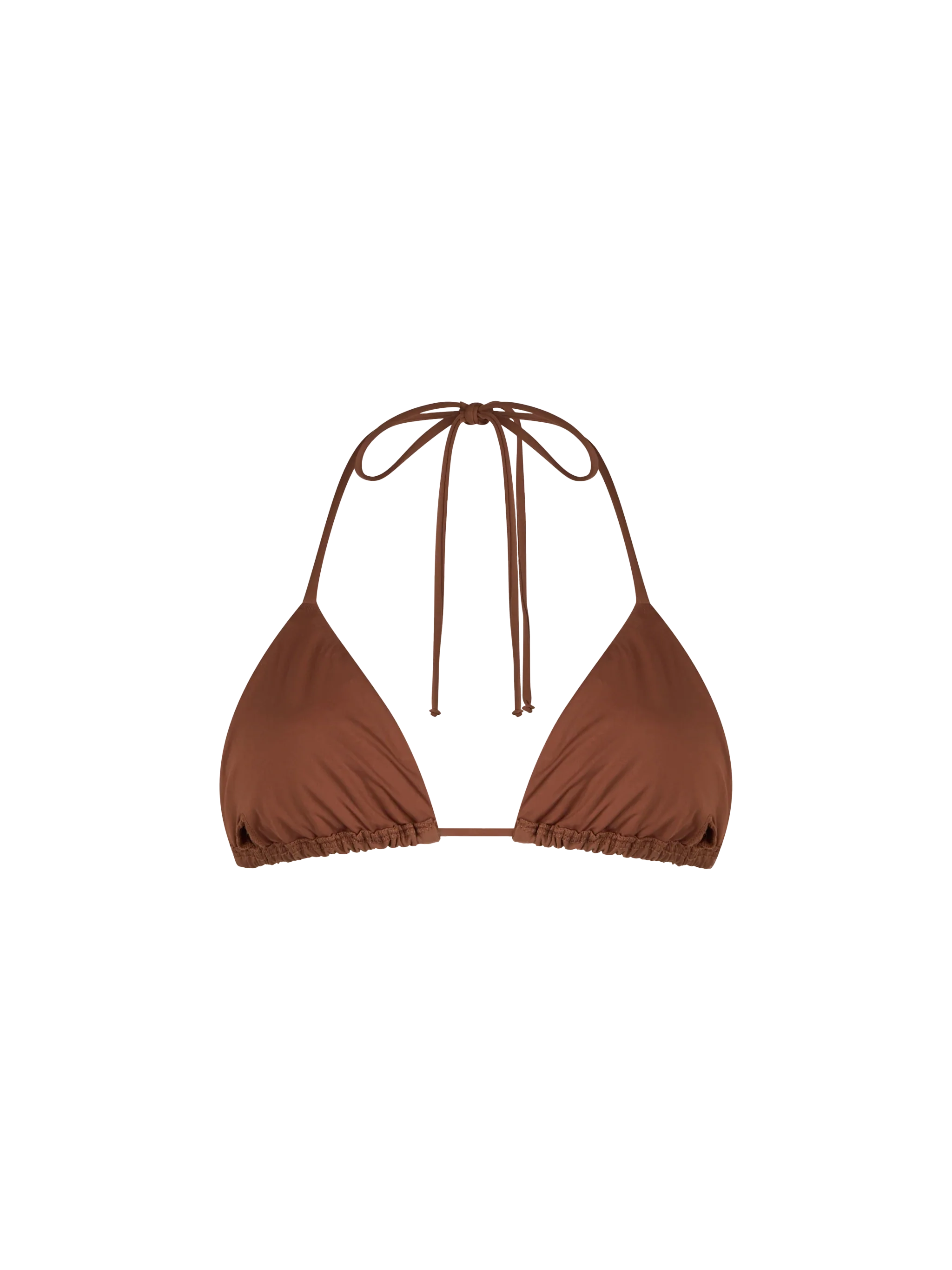 Annabelle Rhinestone Triangle Bikini Top Brown