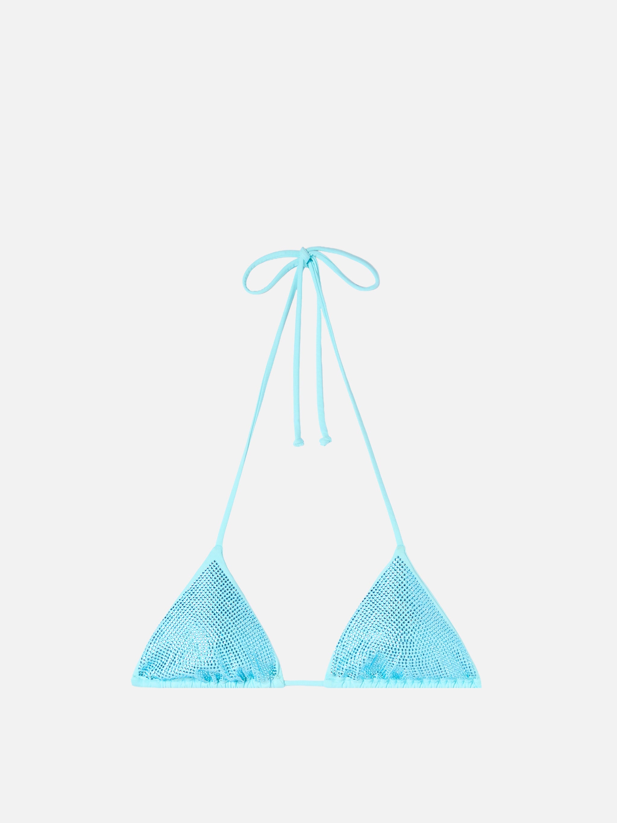 Woman Triangle Top Swimsuit Annabelle With Rhinestones Green