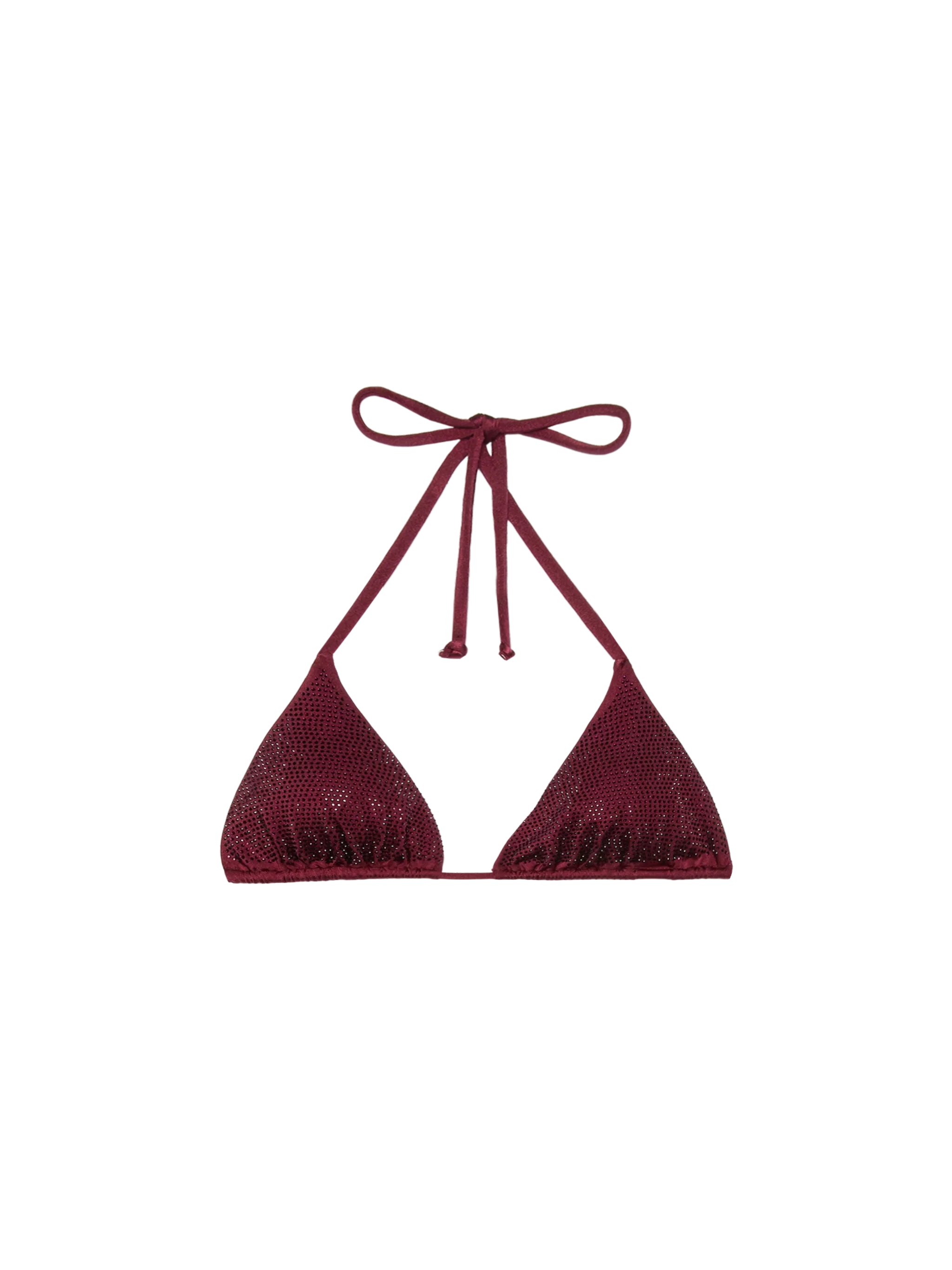 Annabelle Triangle Top Swimsuit With Rhinestones Red