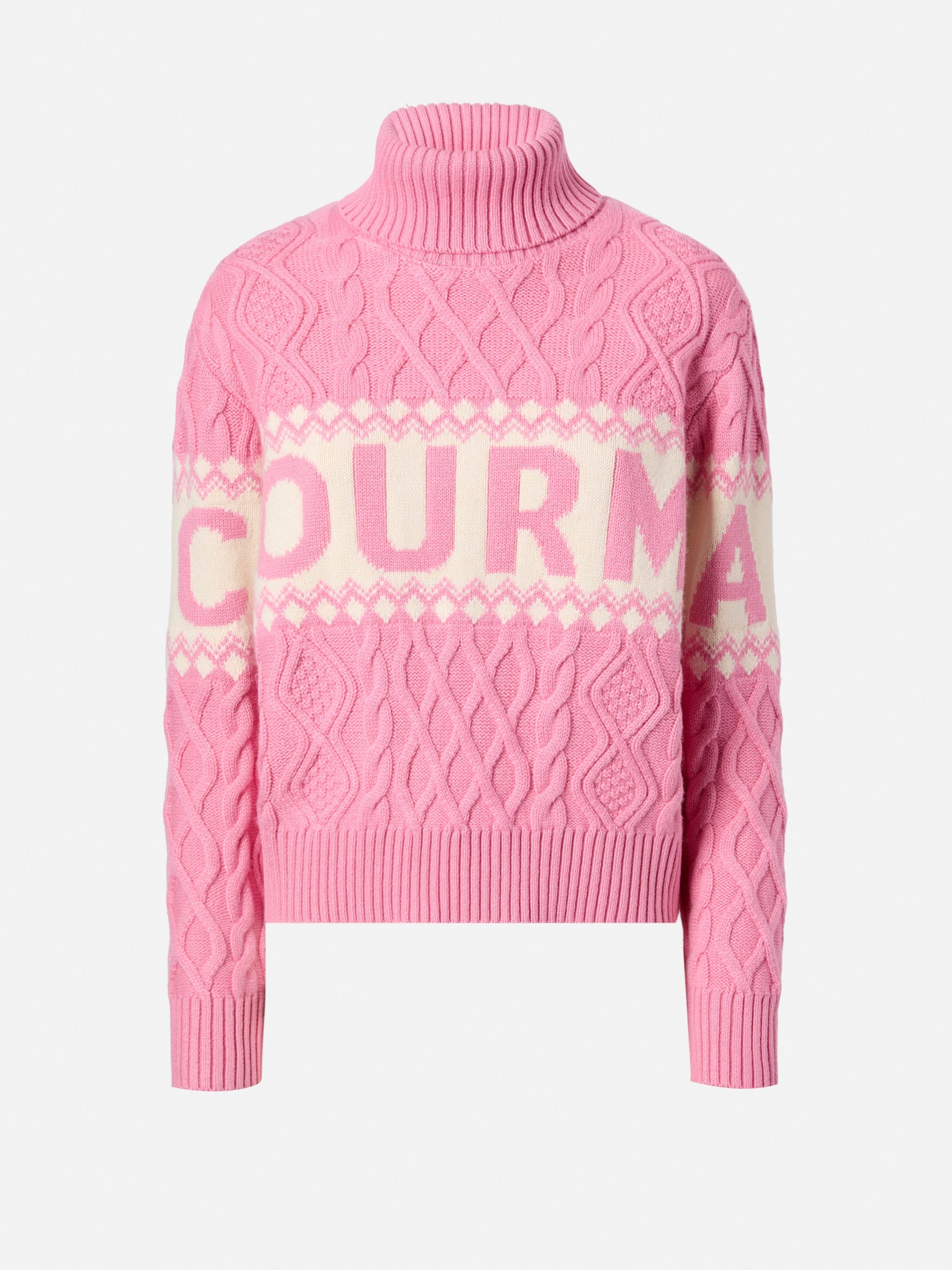 Half-Turtleneck Sweater Anton With Saint Barth Jaquard Pink