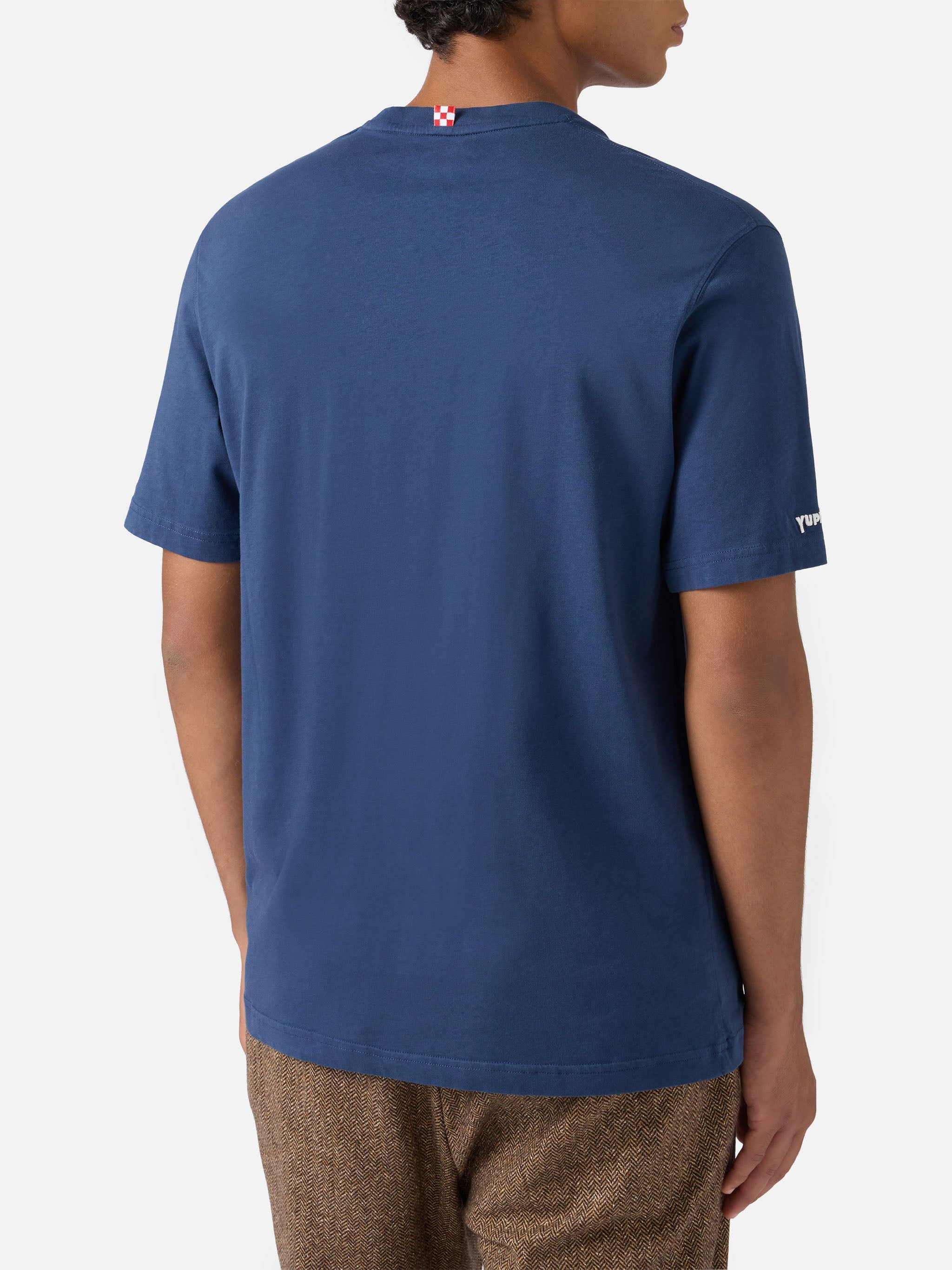 Winter Cotton T-Shirt Arnott With Provare Per Credere Embroidery | Yuppies Special Edition Blue