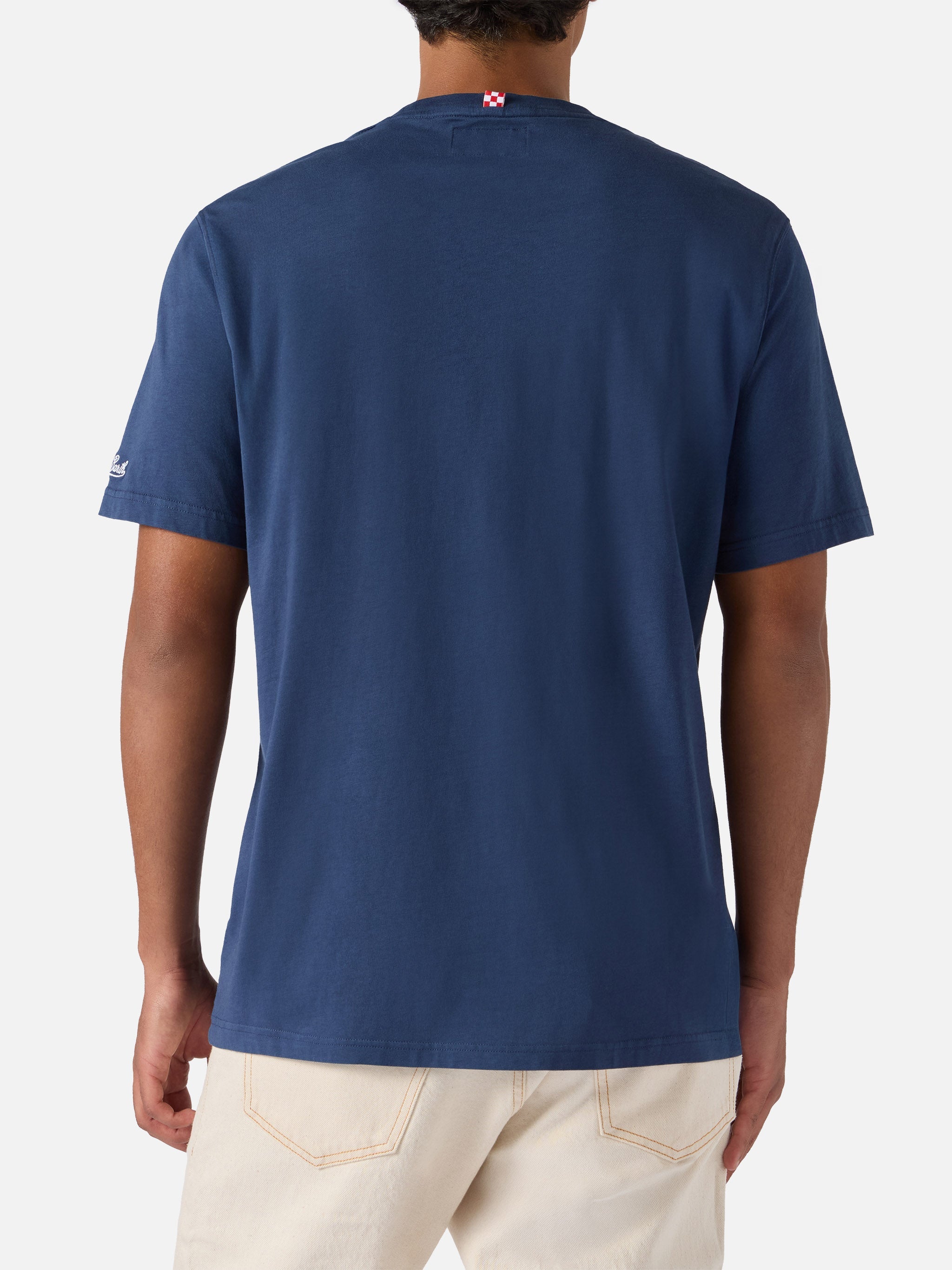 Arnott Cotton T-Shirt Blue With Snoopy Padel Club Embroidery | Peanuts Special Edition