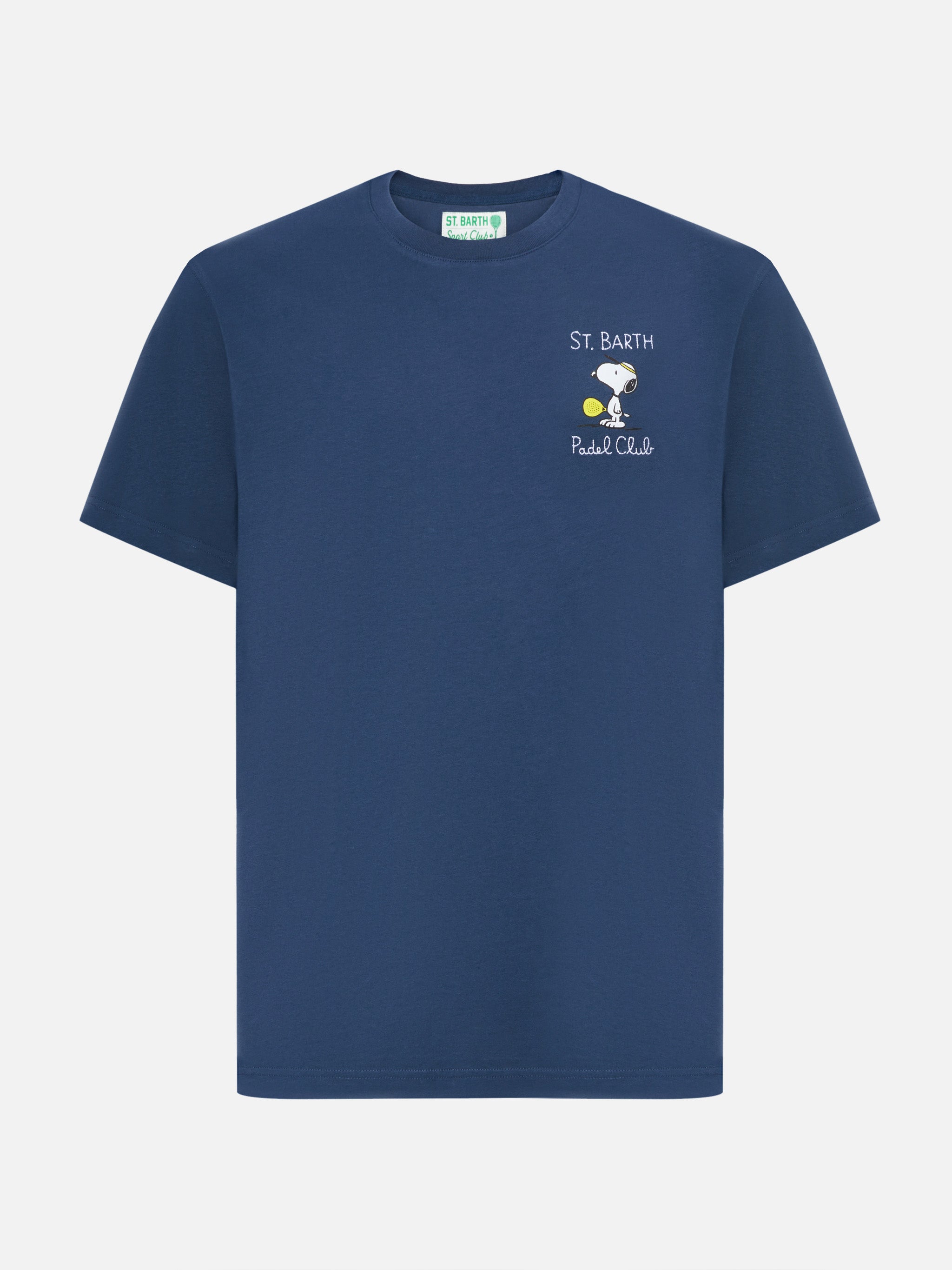 Arnott Cotton T-Shirt Blue With Snoopy Padel Club Embroidery | Peanuts Special Edition