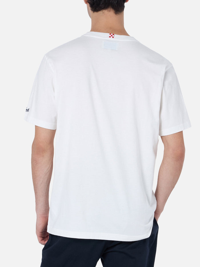 Man Heavy Cotton T-Shirt Arnott With You Know Im Gindependent Embroidery White
