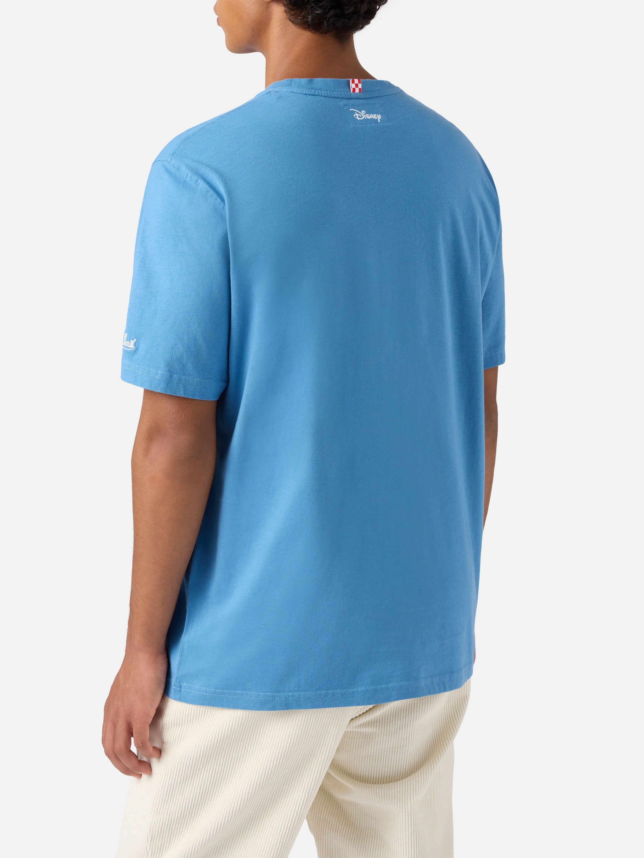 Arnott Cotton T-Shirt Air Force Blue With Scrooge Mcduck Problem Solver Embroidery | Disney Special Edition
