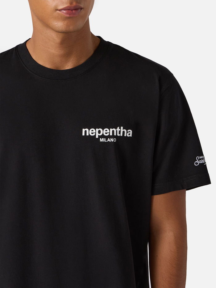 Arnott Cotton T-Shirt Black With Nephenta Print | Nepentha Special Edition
