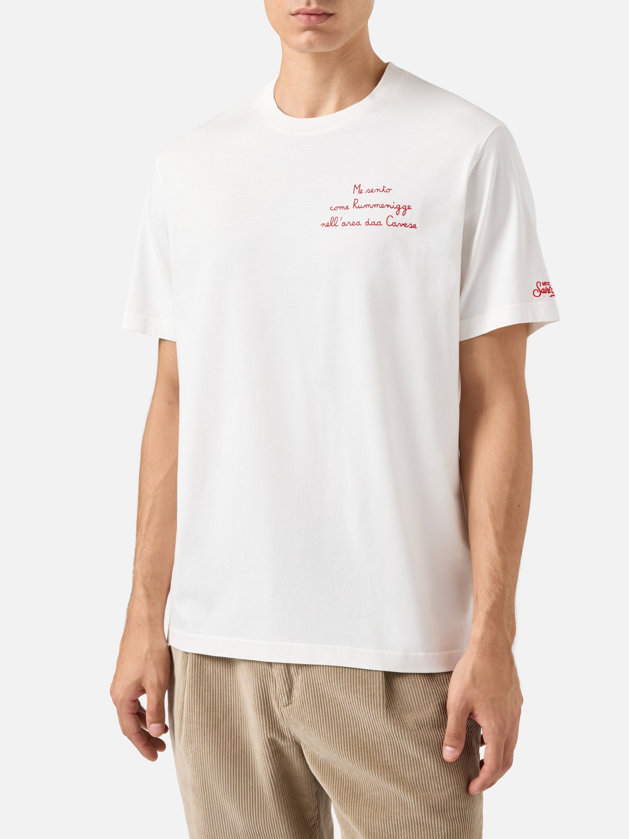 Winter Cotton T-Shirt Arnott With Come Rumenigge Embroidery | Yuppies Special Edition White