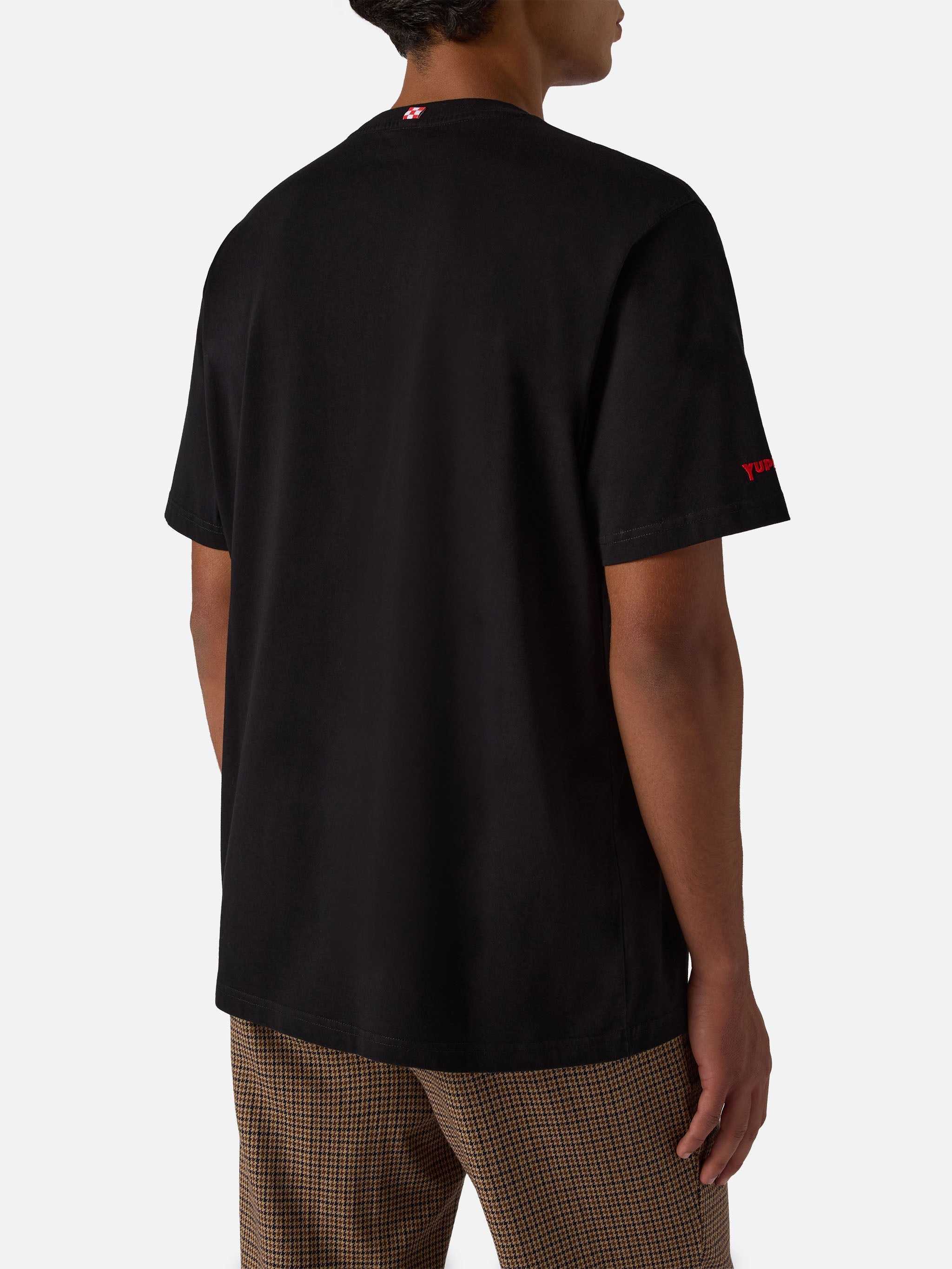 Winter Cotton T-Shirt Arnott With Velatissimo Embroidery | Yuppies Special Edition Black