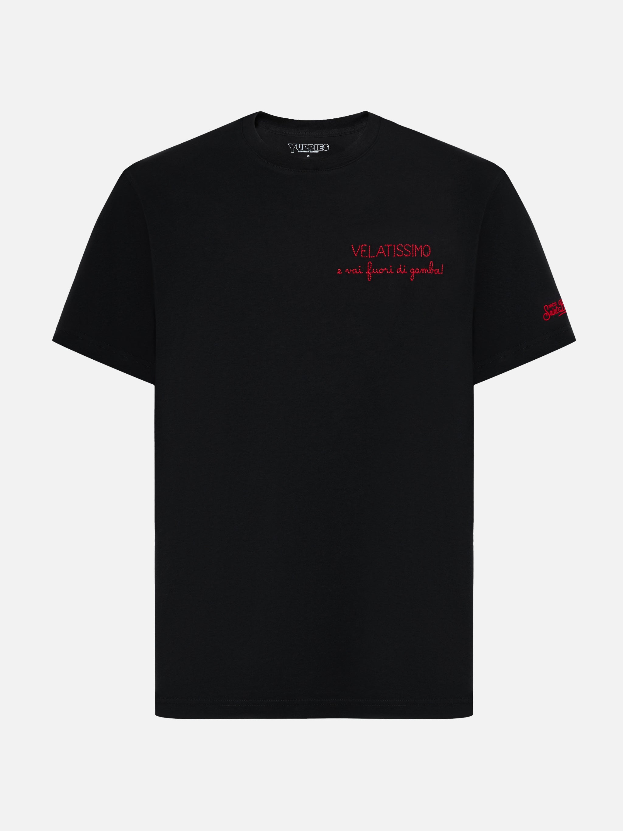 Winter Cotton T-Shirt Arnott With Velatissimo Embroidery | Yuppies Special Edition Black
