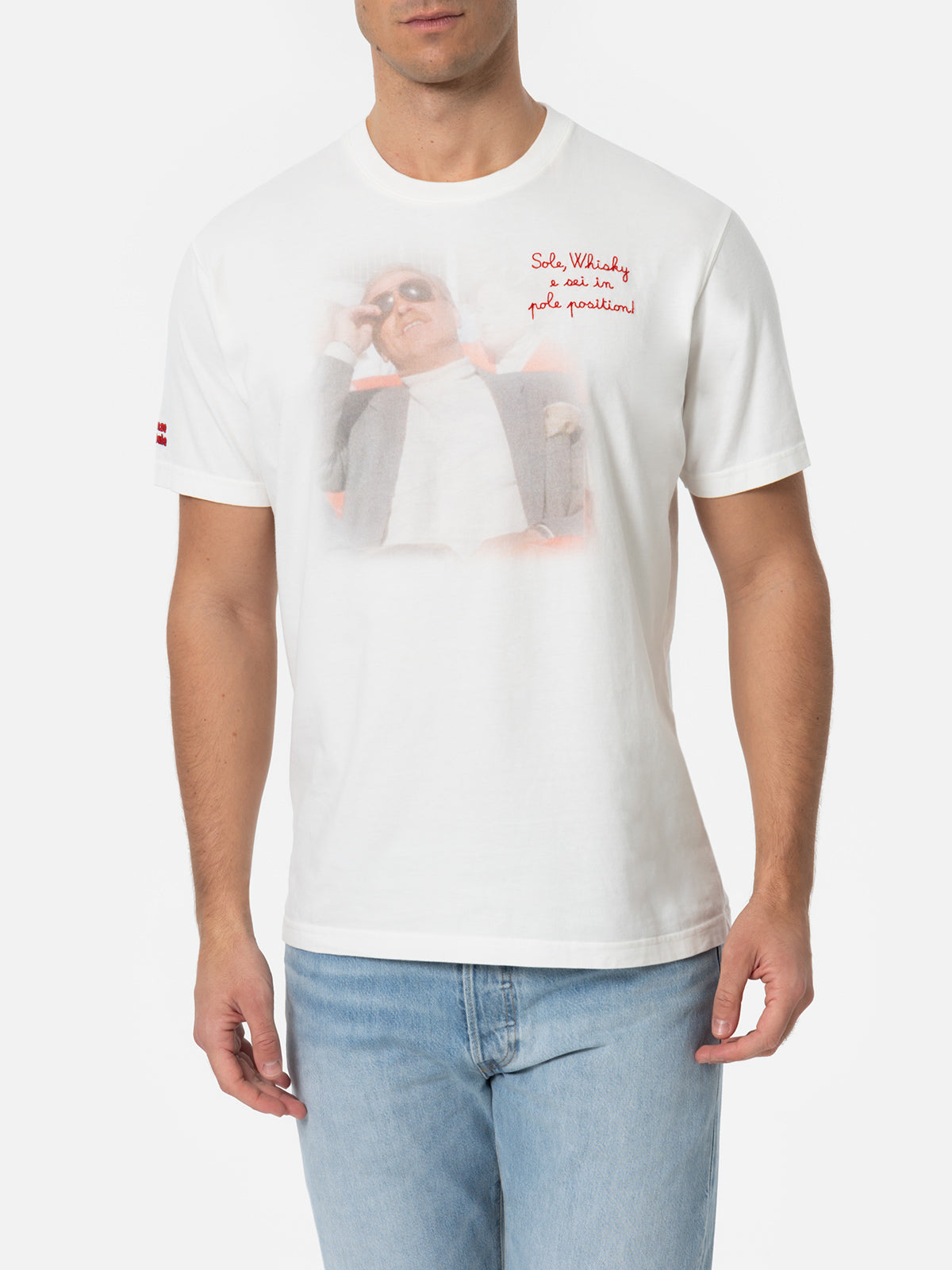 Man T-Shirt Arnott With Sole, Whiskyembroidery | Vacanze Di Natale Special Edition White